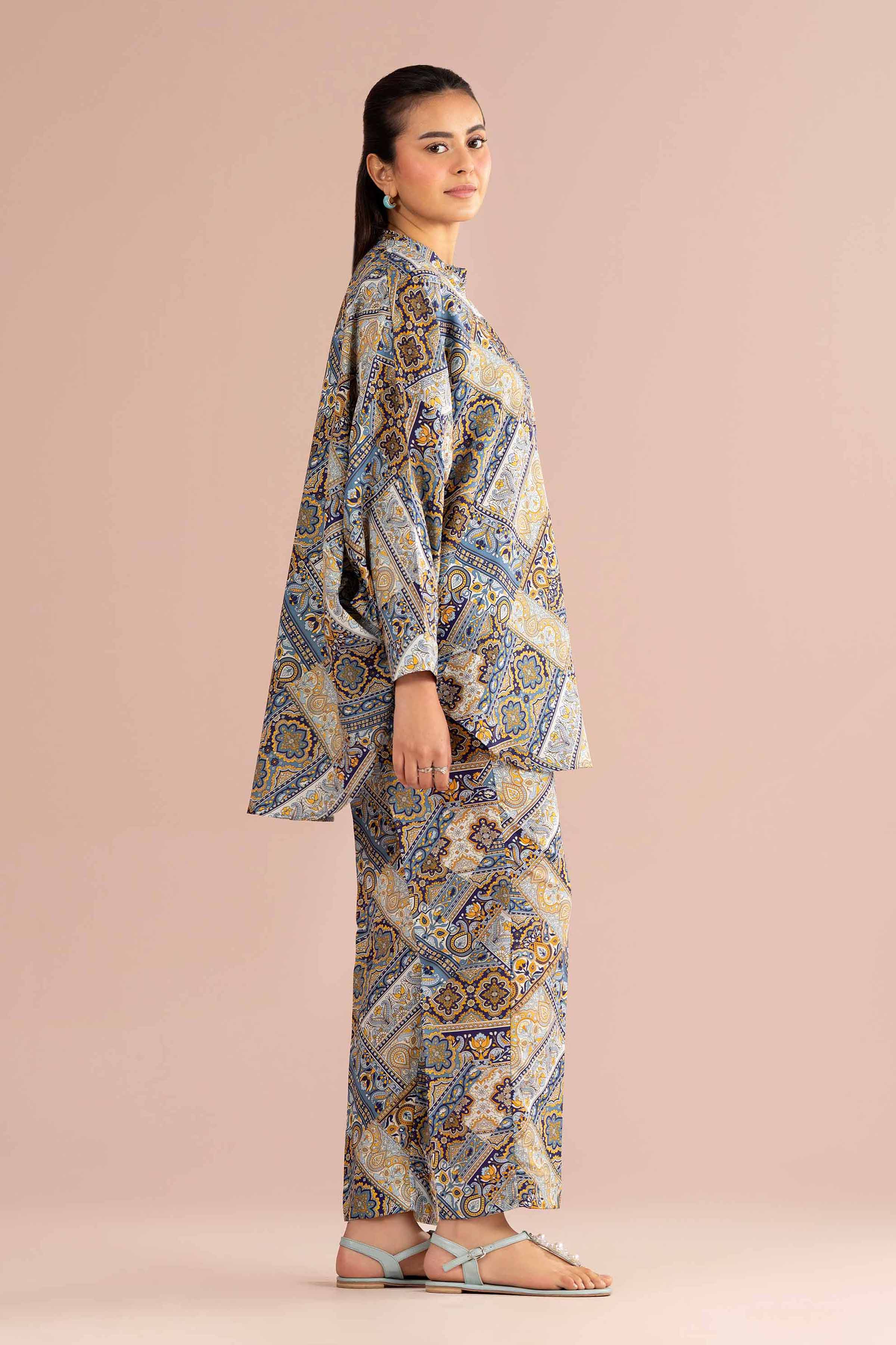NishatUK - Multi Printed Lawn 2-piece ready to wear Dress