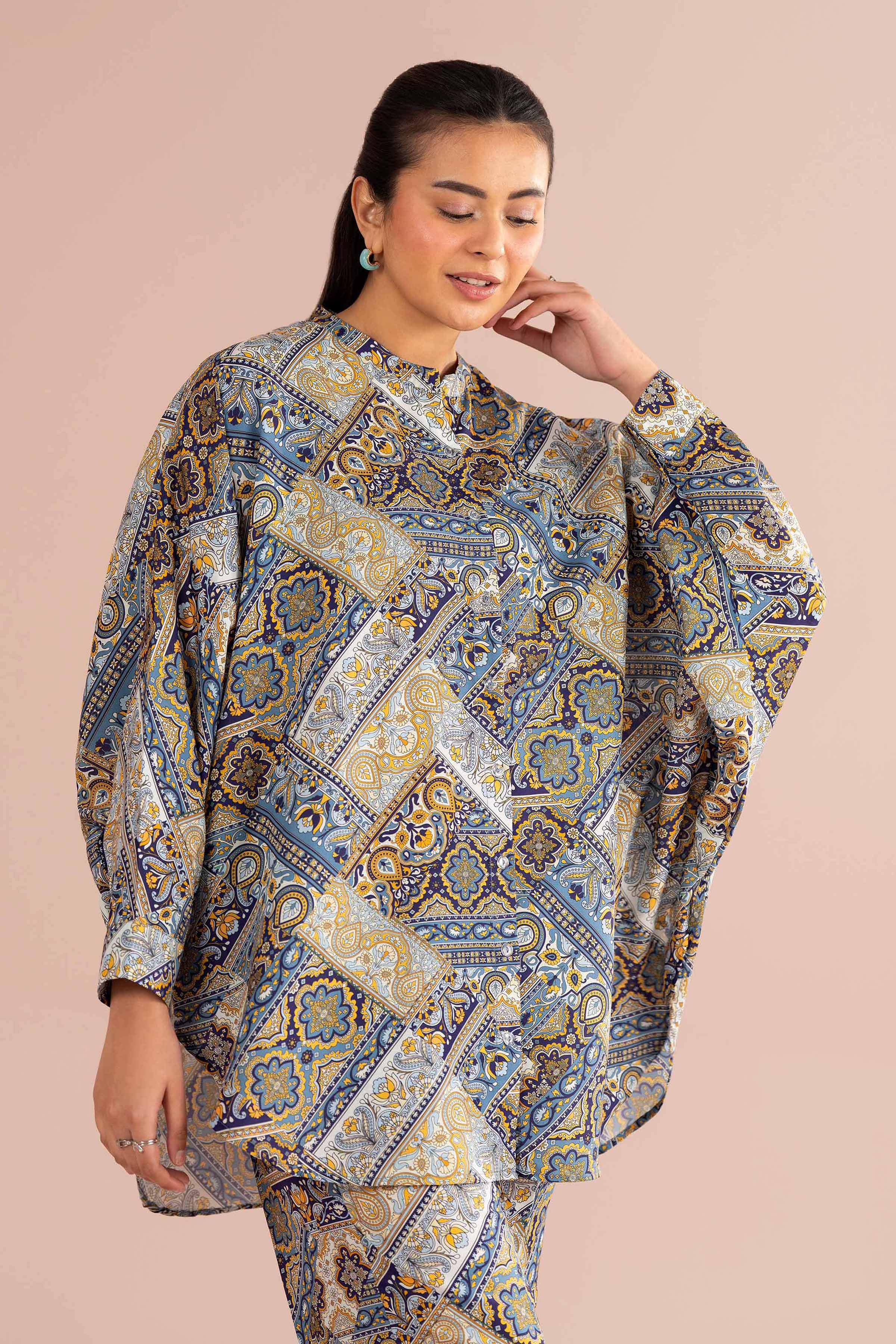 NishatUK - Multi Printed Lawn 2-piece ready to wear Dress