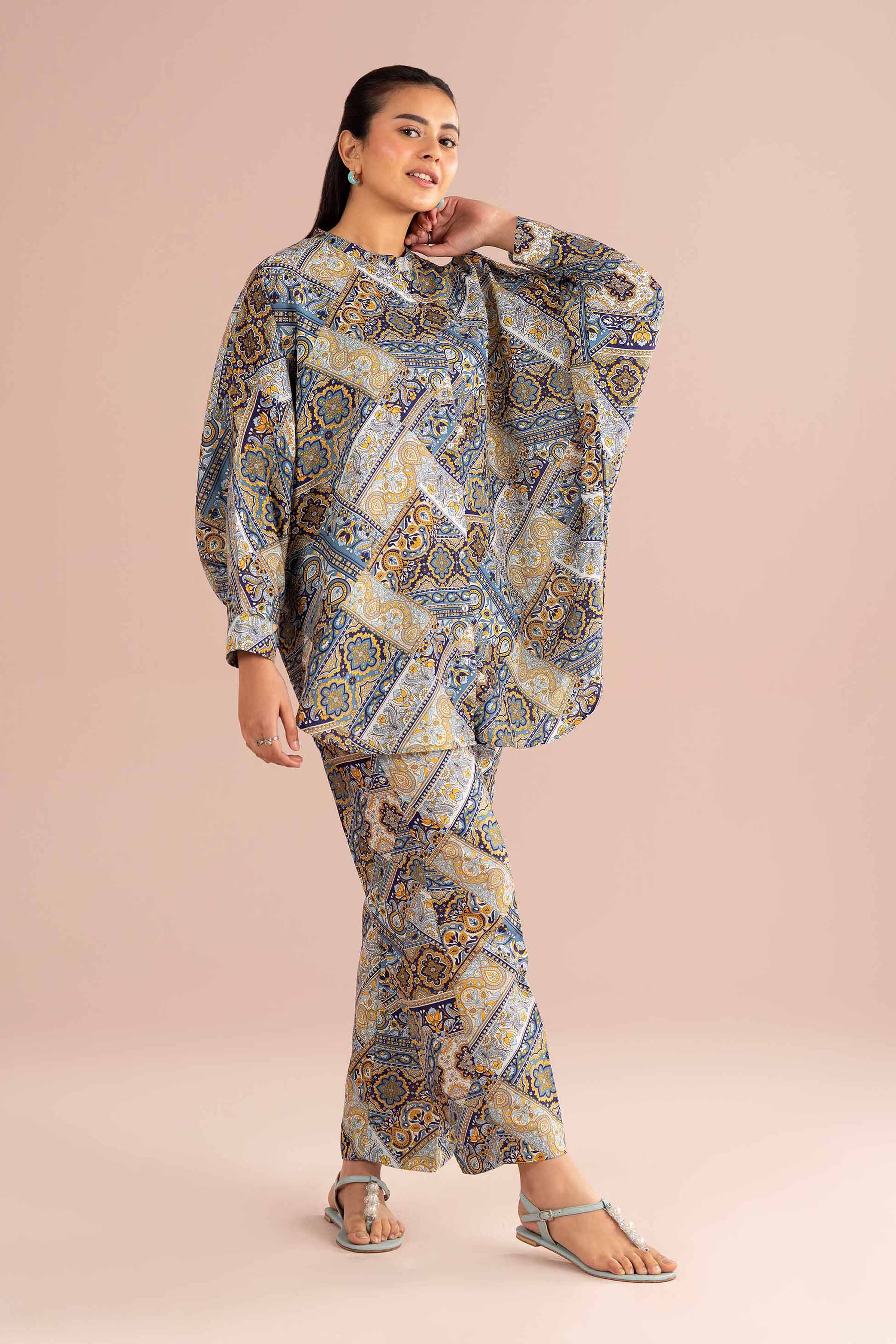 NishatUK - Multi Printed Lawn 2-piece ready to wear Dress