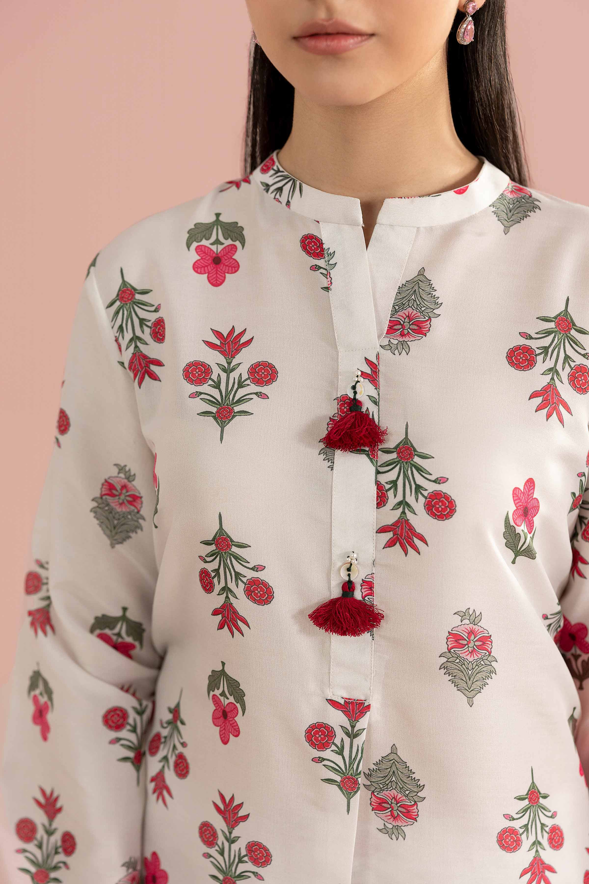 NishatUK - White Printed Lawn 2-piece ready to wear Dress