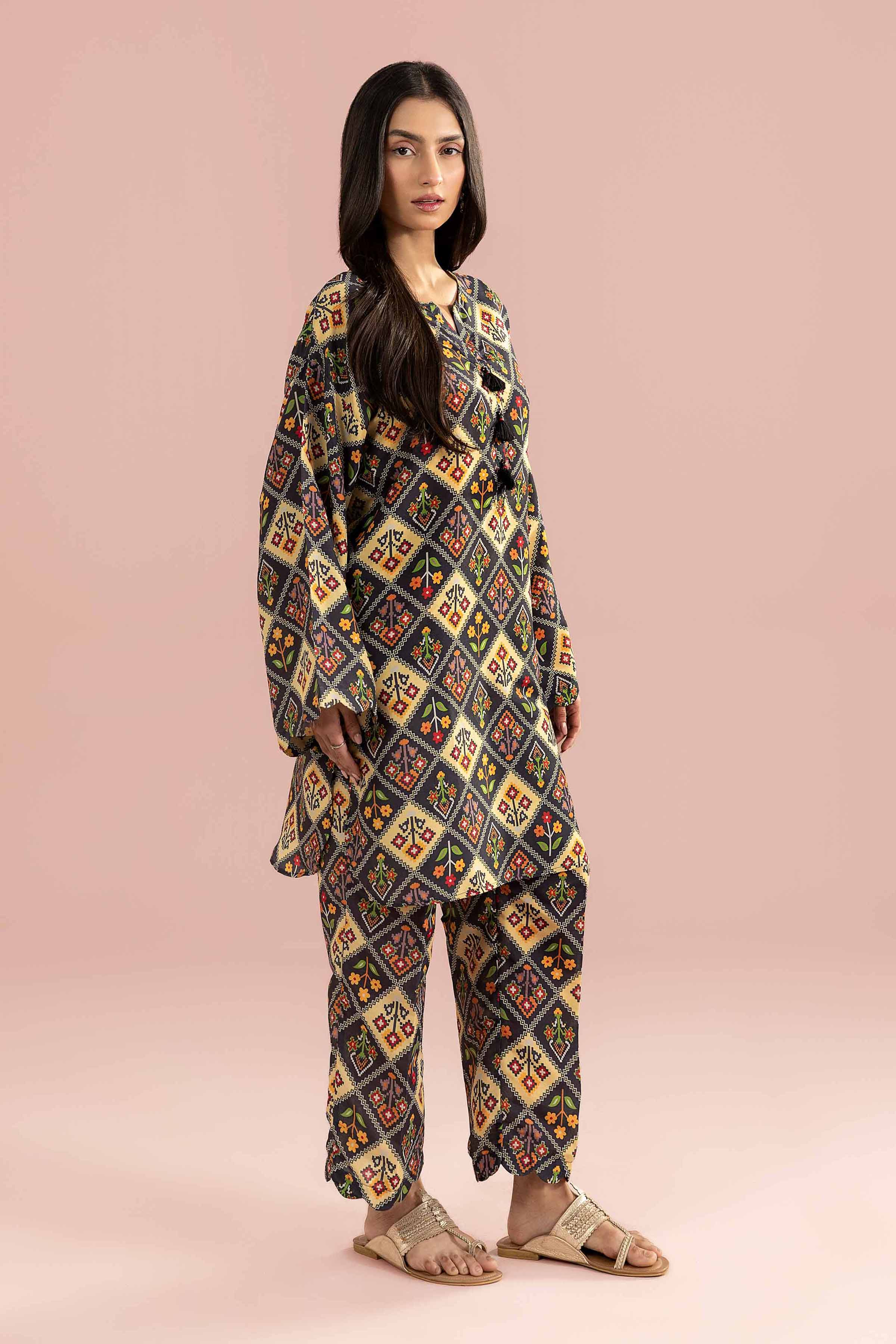 NishatUK - Blue Printed Lawn 2-piece ready to wear Dress