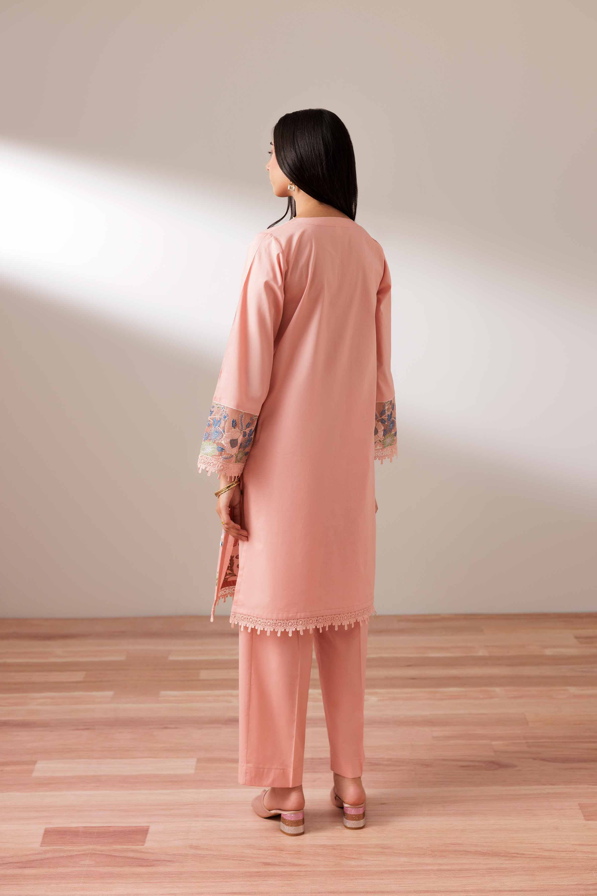 Nishat UK - Pink Embroidered Cambric 2 Pieces ready to wear Dress