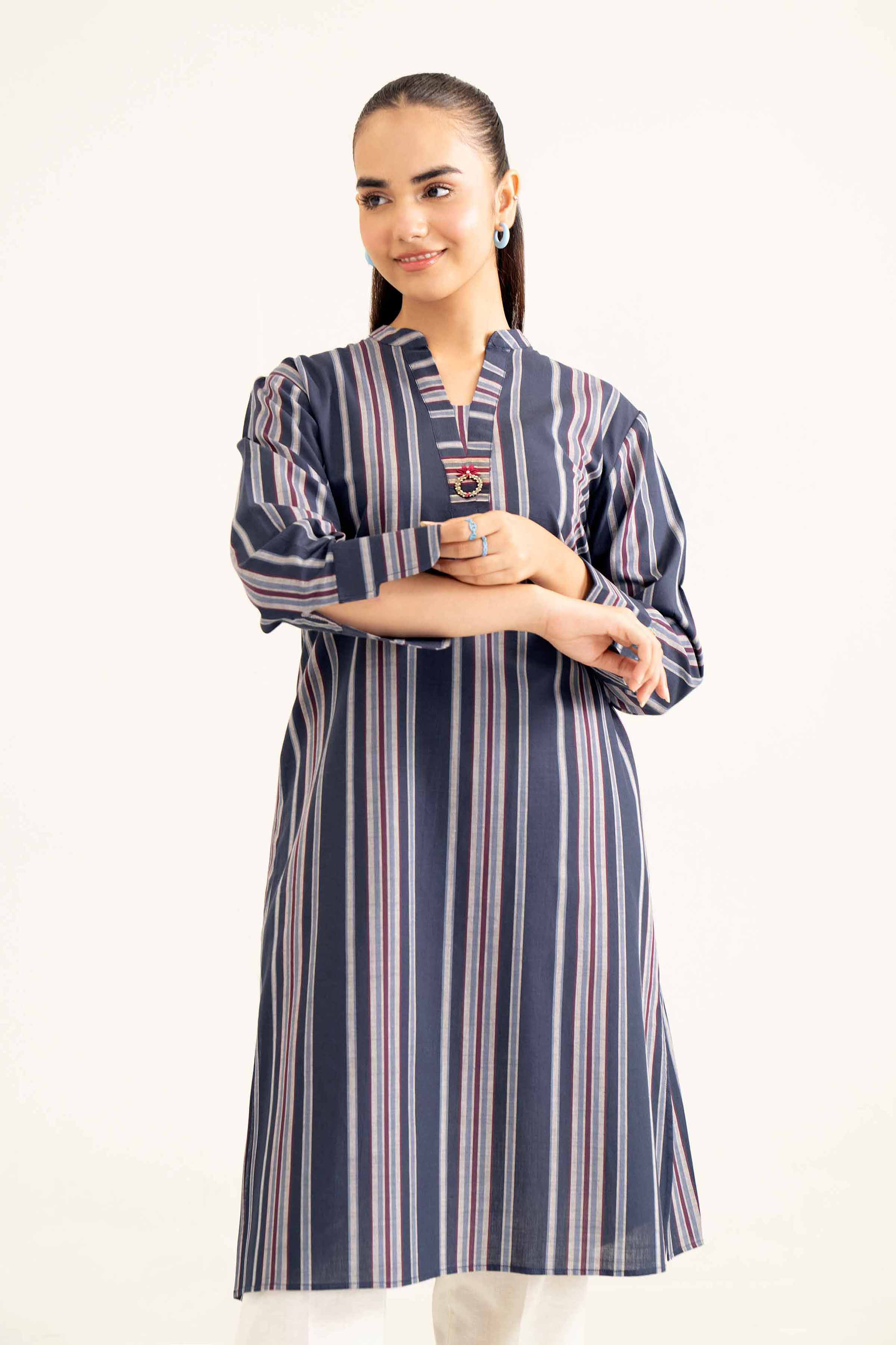 NishatUK - Brown Solids Yarn Dyed 1-piece ready to wear Shirt