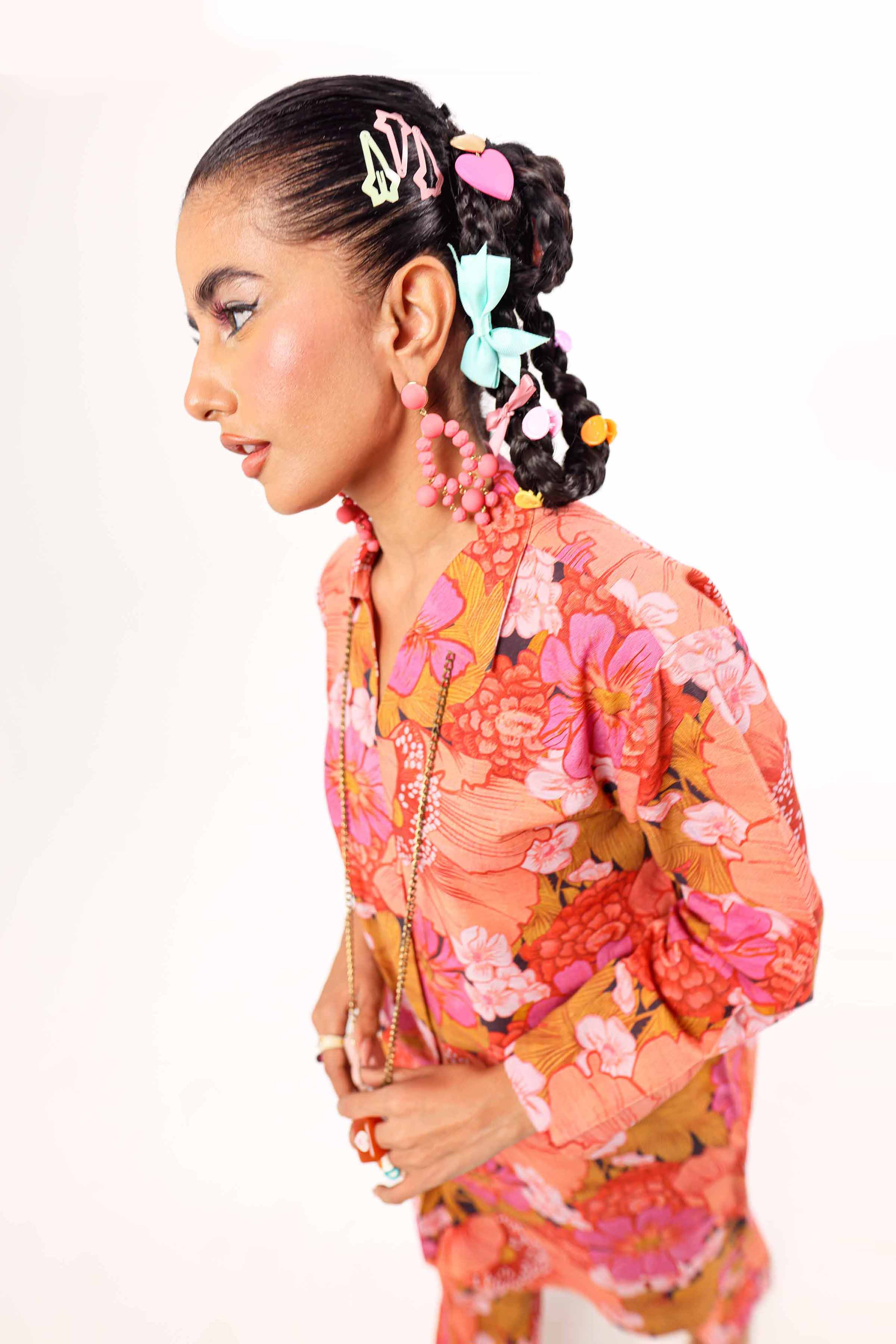 NishatUK - Peach Printed Khaddar 2-piece ready to wear Dress