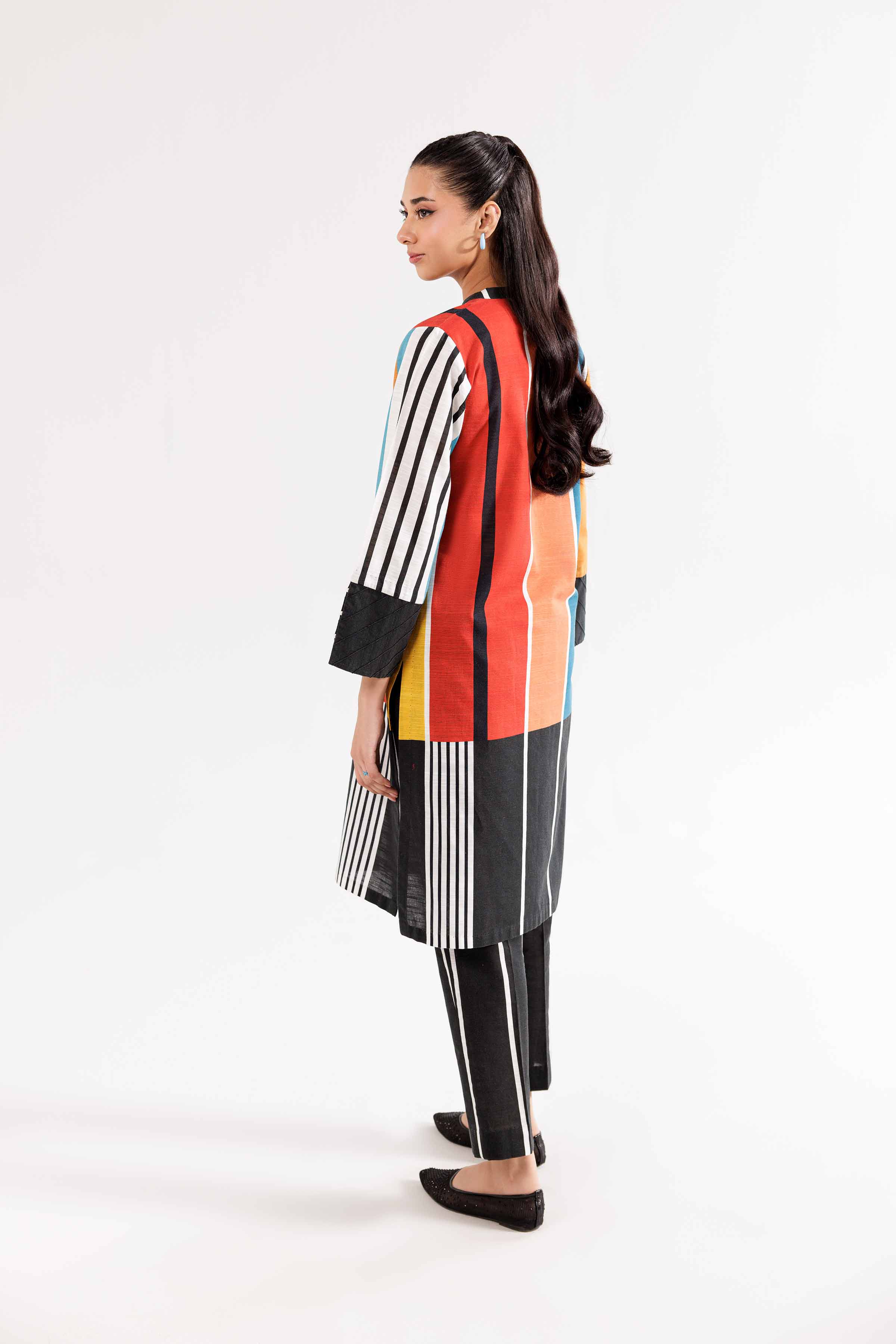 NishatUK - Brown Printed Khaddar 2-piece ready to wear Dress