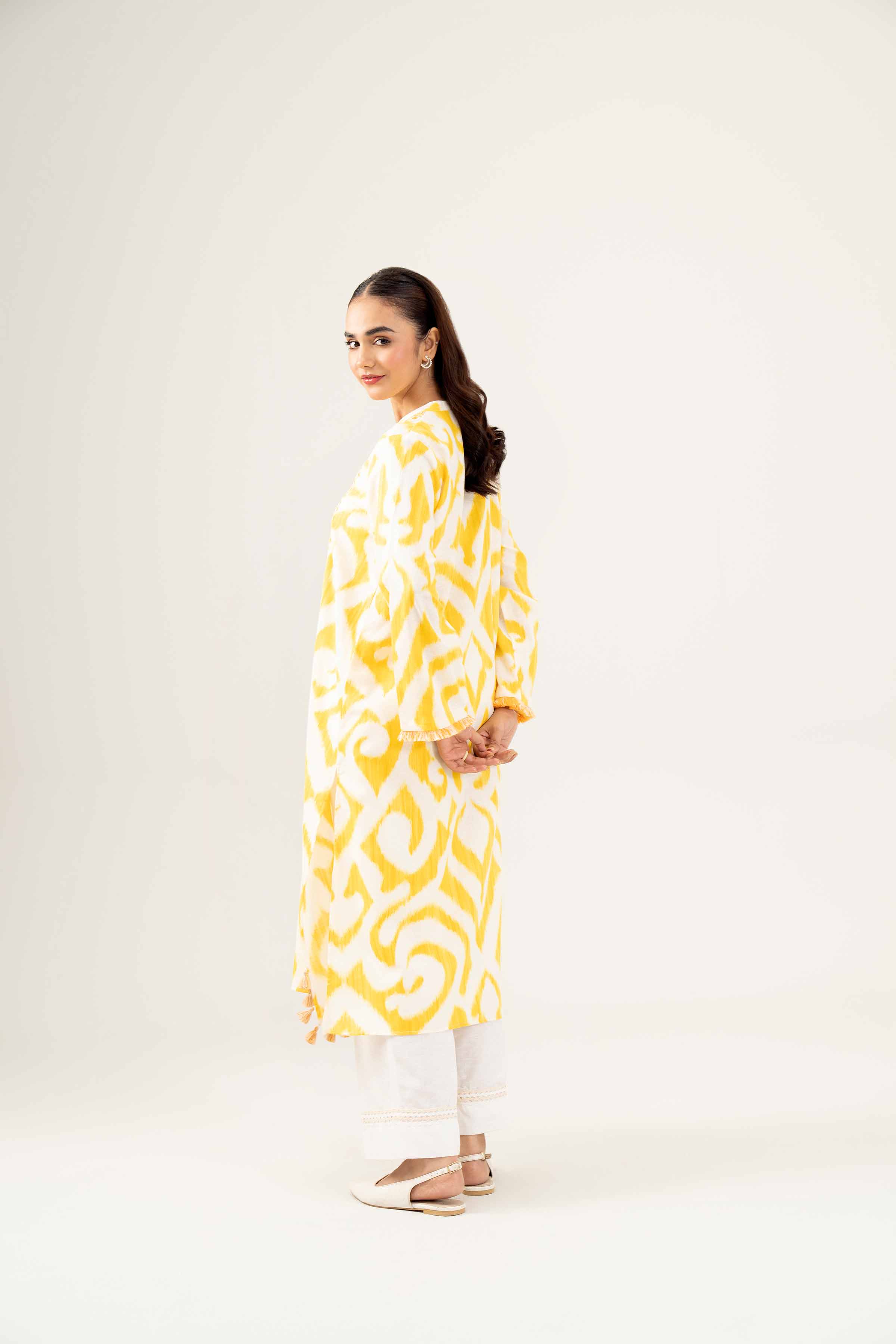 NishatUK - Yellow Embroidered Karandi 1-piece ready to wear Shirt