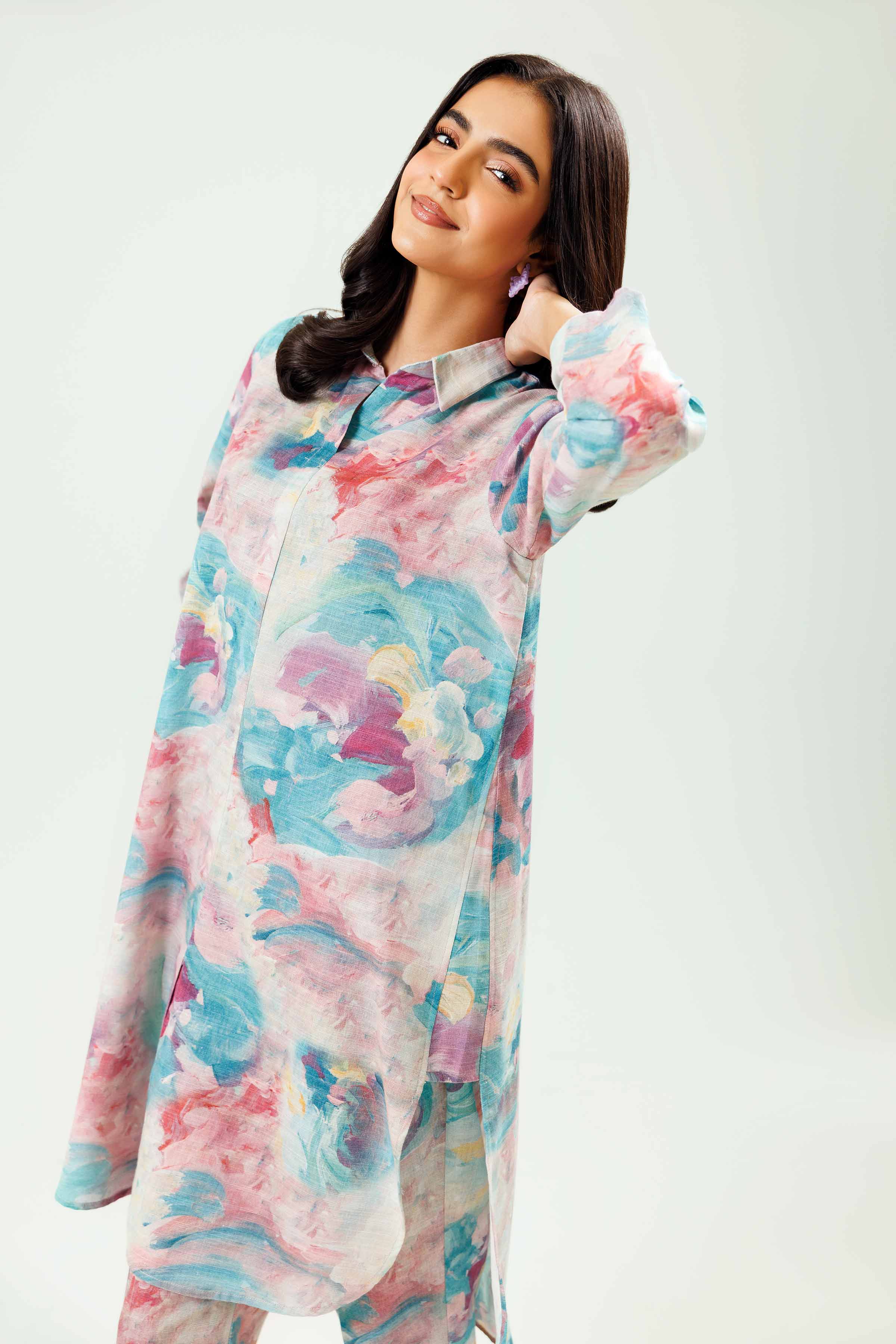 NishatUK - Off White Printed Khaddar 2-piece ready to wear Dress