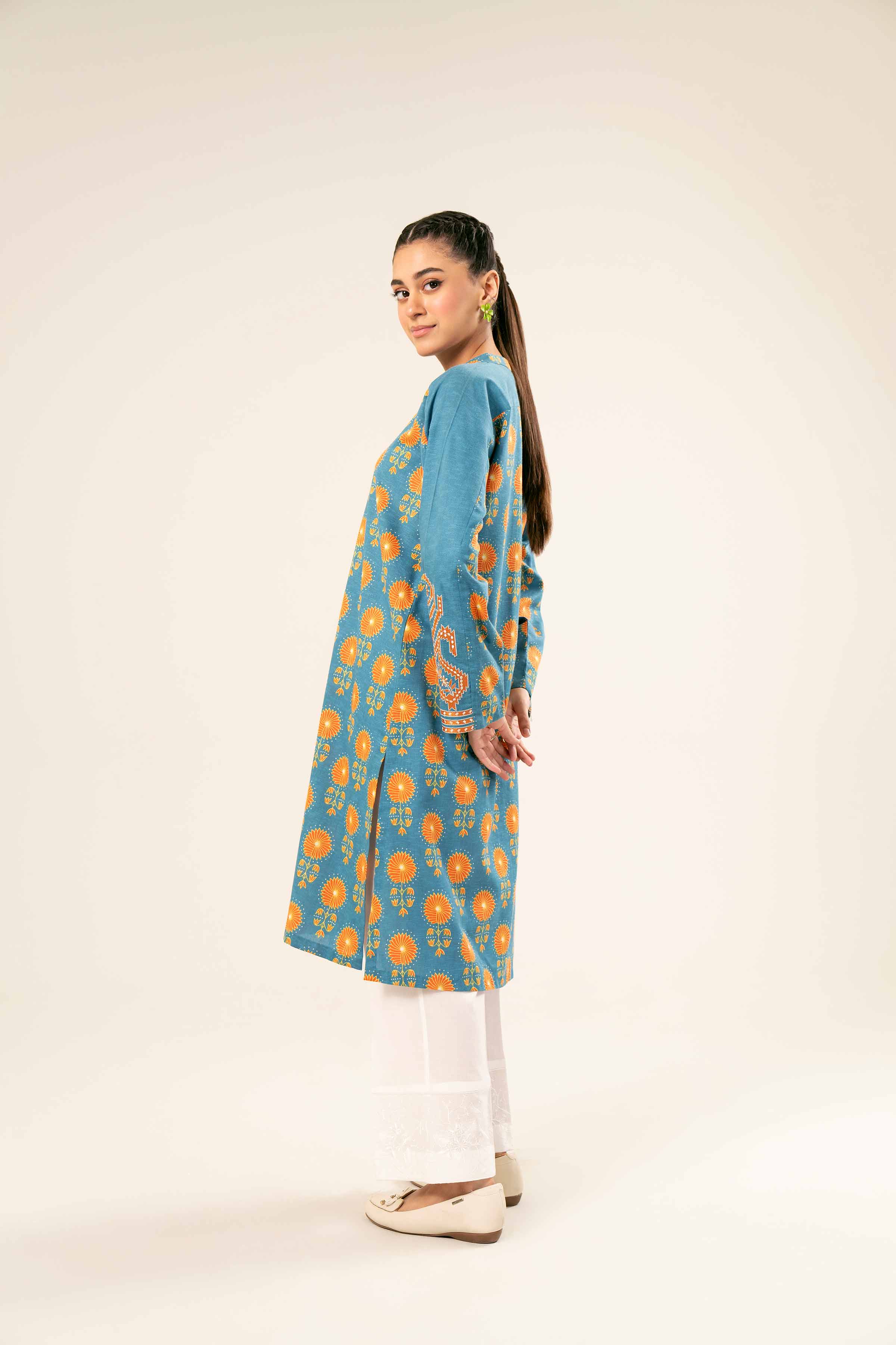 NishatUK - Brown Embroidered Karandi 1-piece ready to wear Shirt