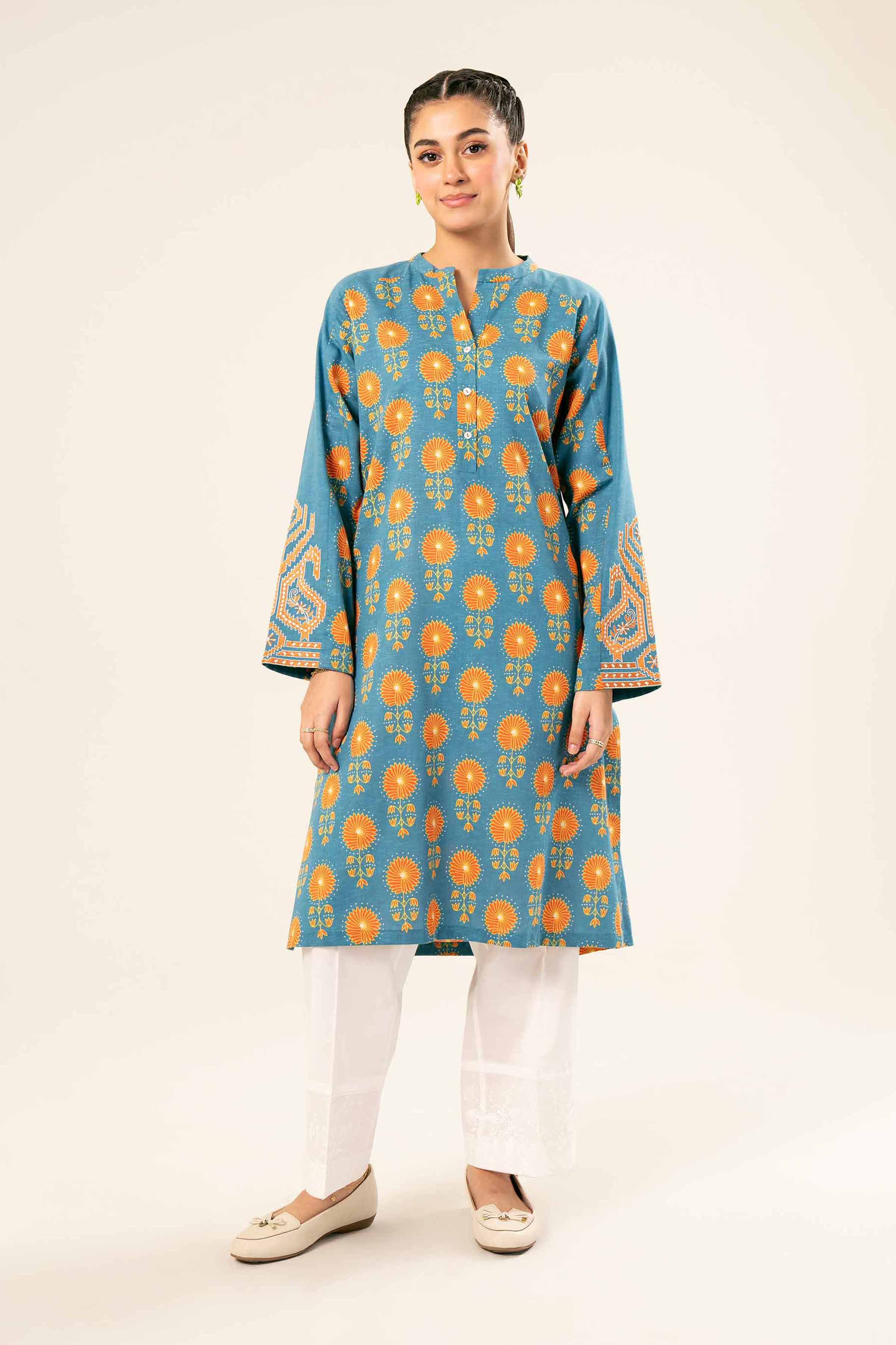 NishatUK - Brown Embroidered Karandi 1-piece ready to wear Shirt