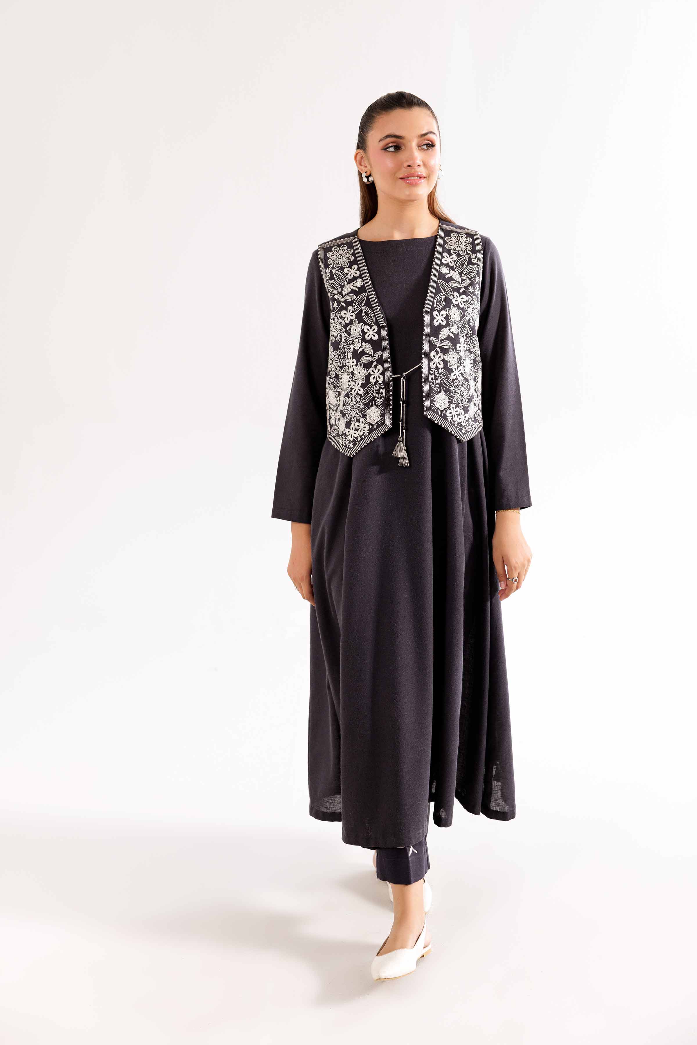 NishatUK - Brown Embroidered Karandi 3-piece ready to wear Suit