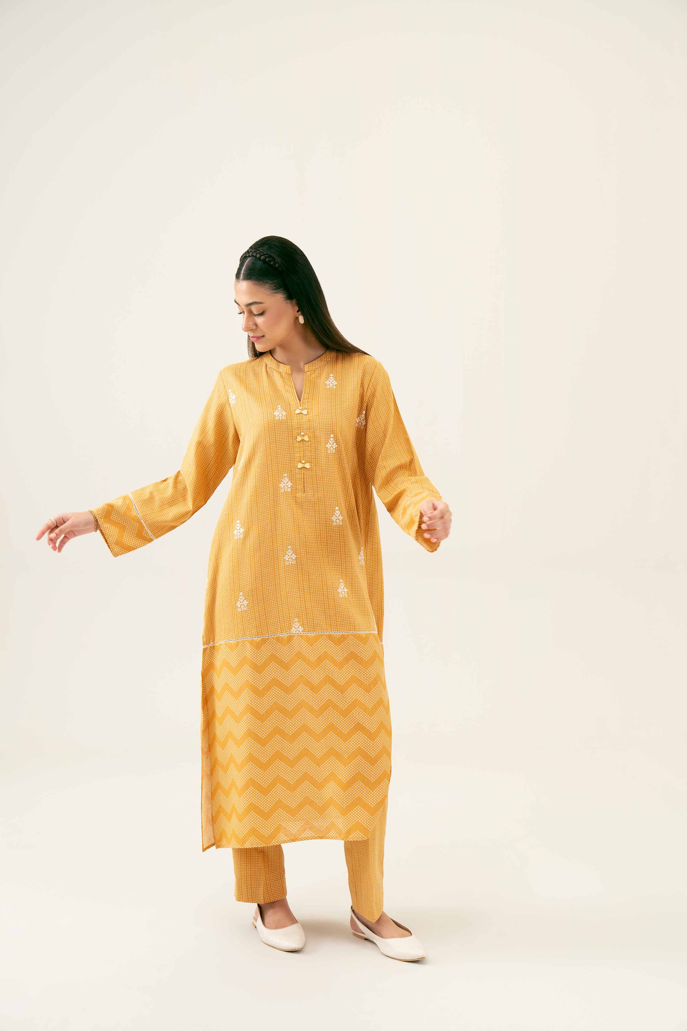 NishatUK - Brown Embroidered Karandi 2-piece ready to wear Dress