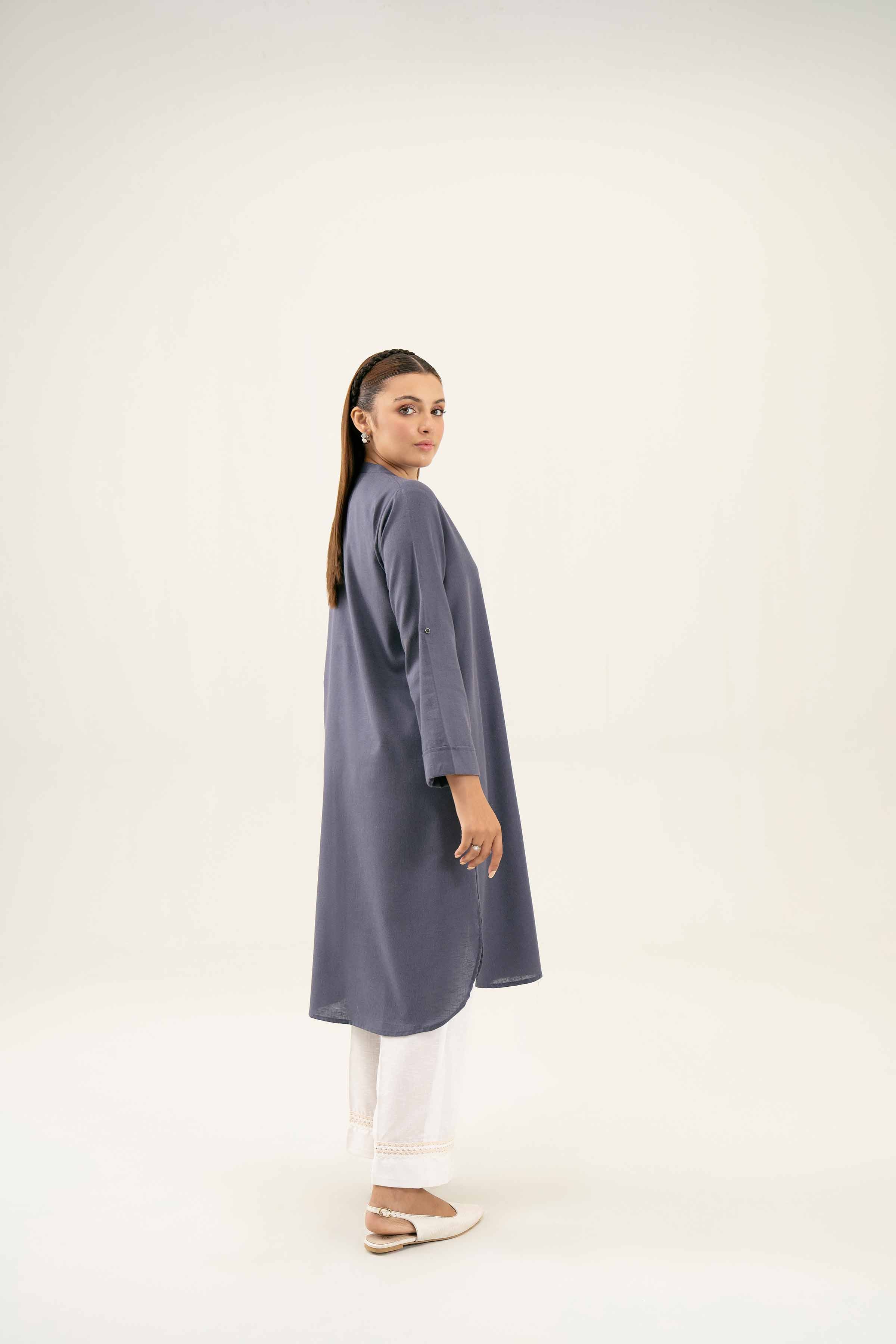 NishatUK - Blue Solids Karandi 1-piece ready to wear Shirt