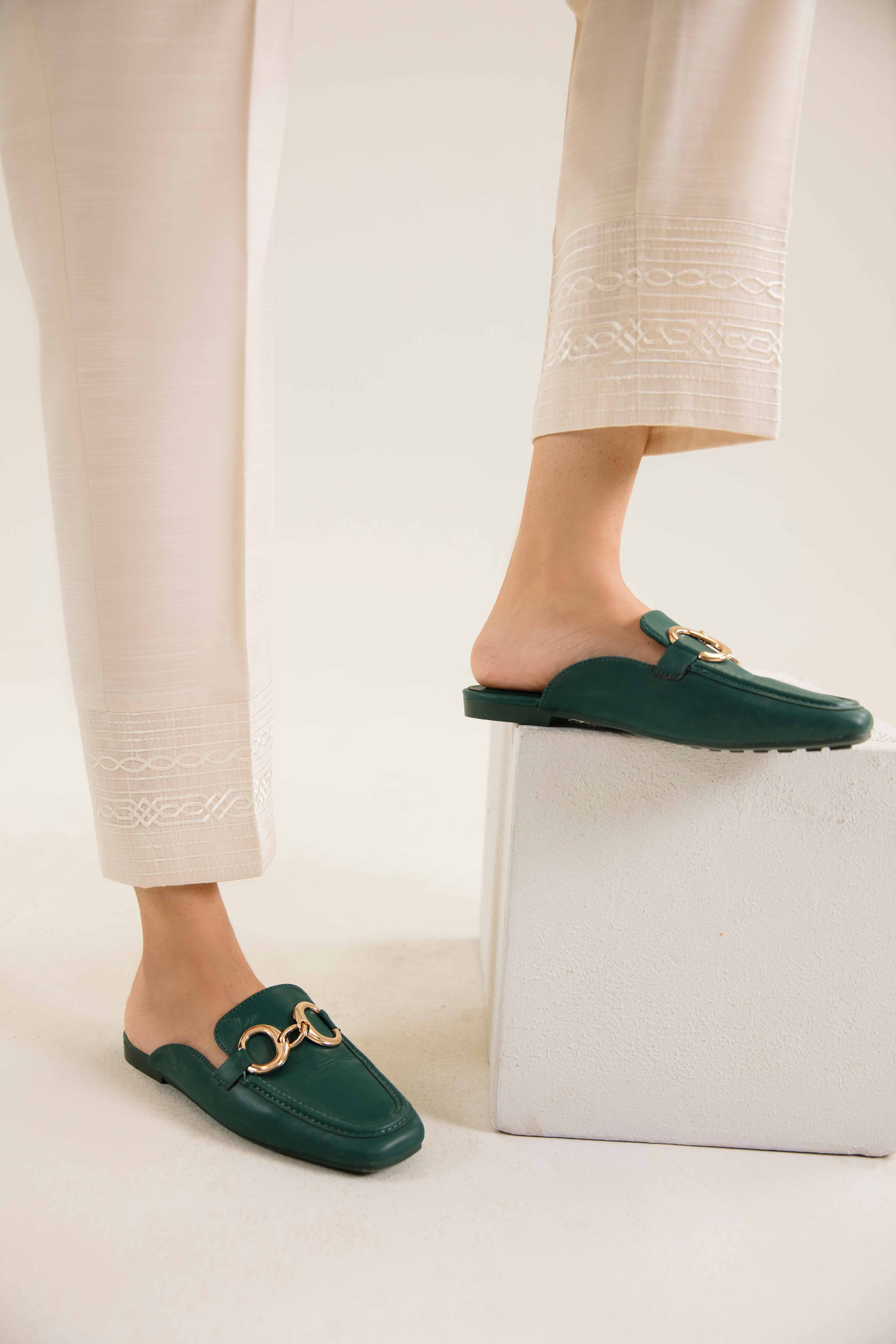 NishatUK - Brown Embroidered Khaddar 1-piece ready to wear Trouser