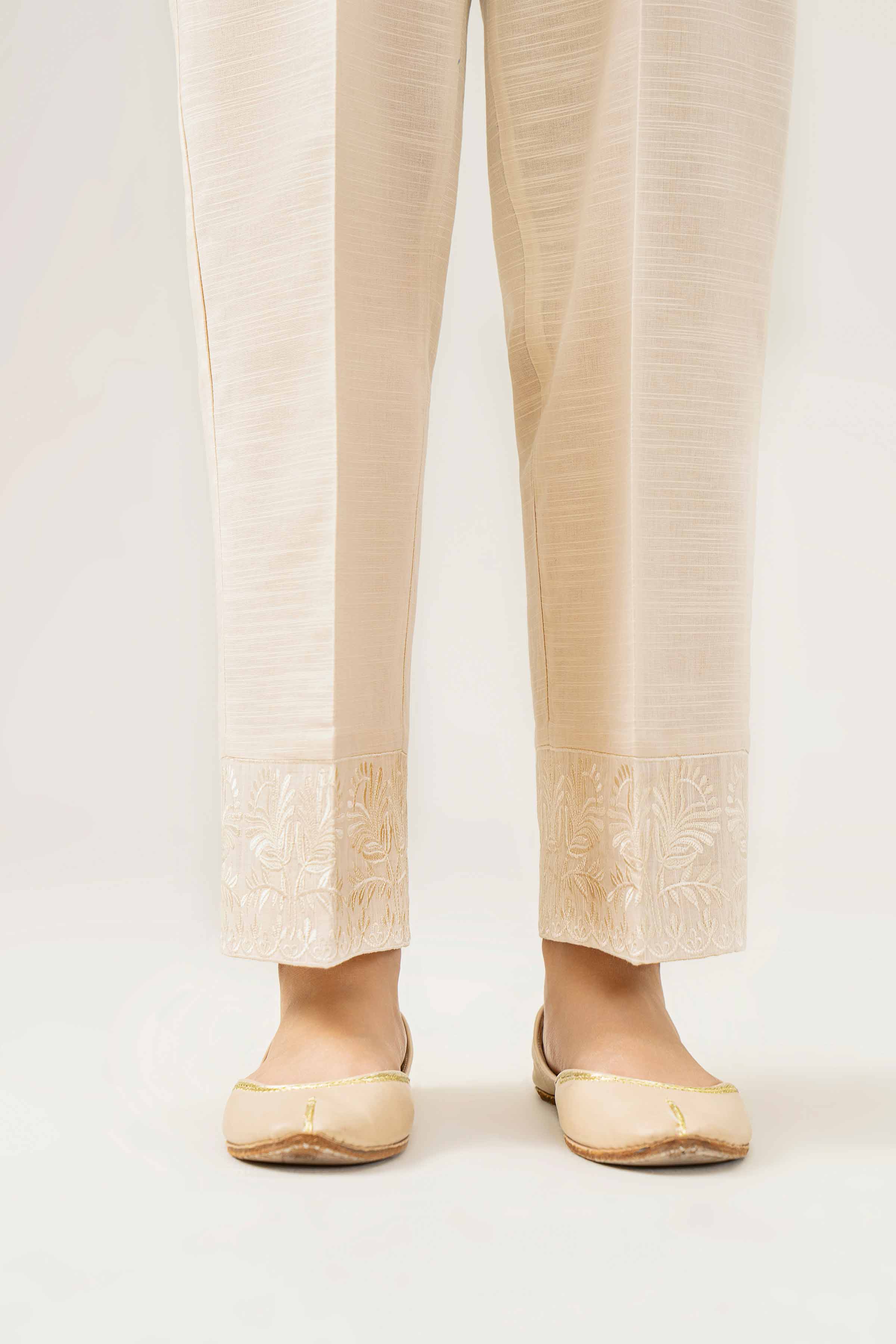 NishatUK - Brown Embroidered Khaddar 1-piece ready to wear Trouser