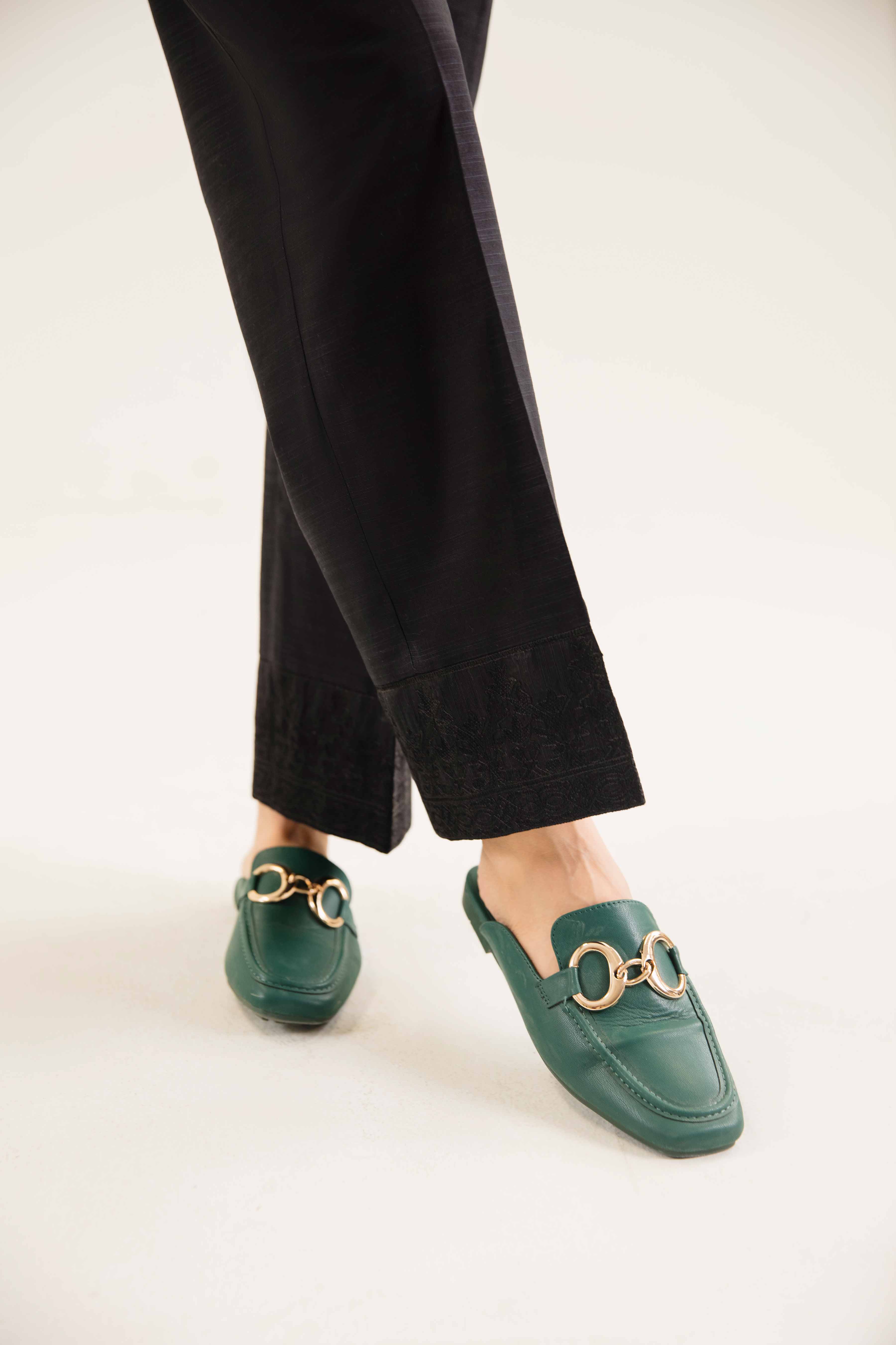 NishatUK - Brown Embroidered Khaddar 1-piece ready to wear Trouser