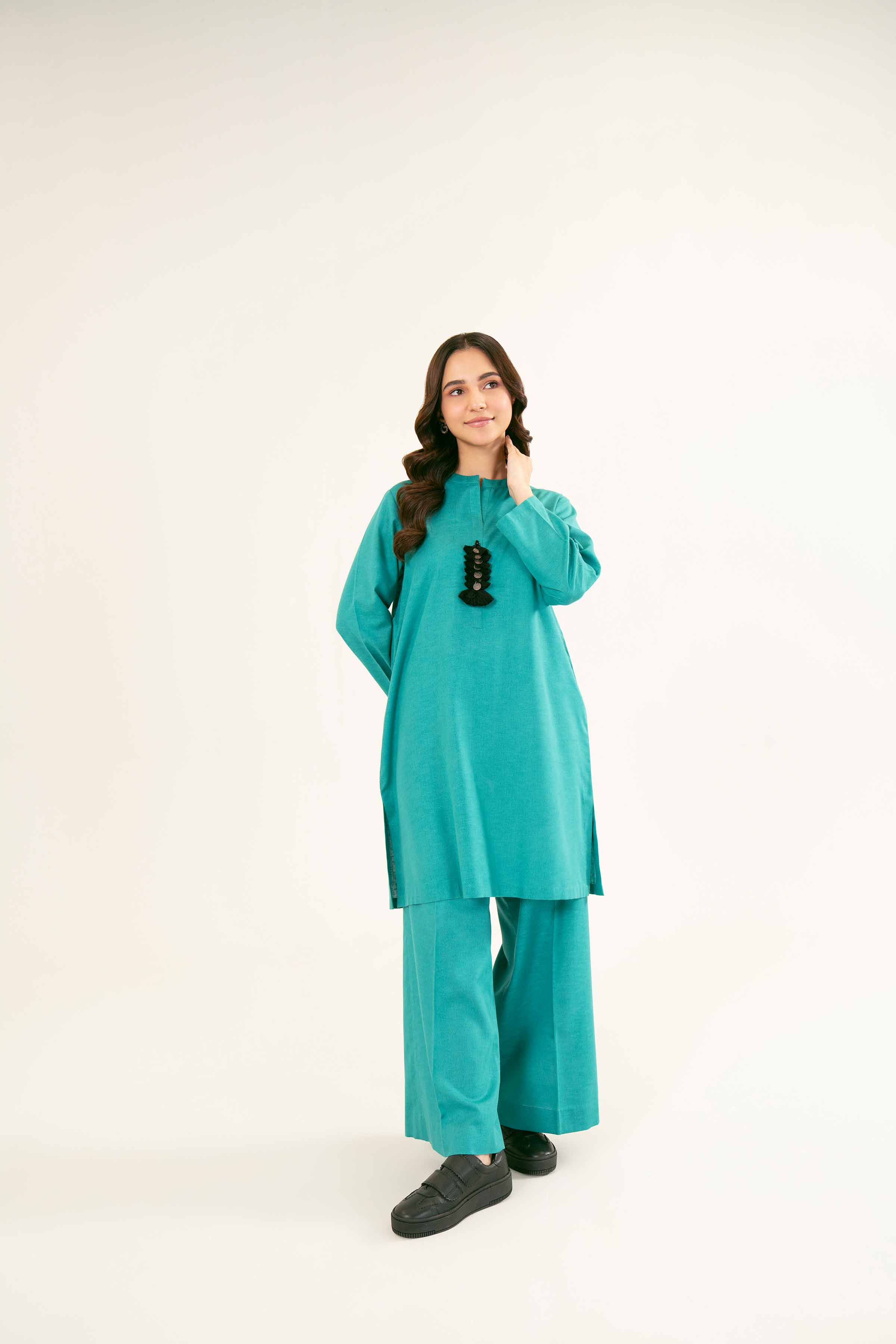 NishatUK - Brown Solids Karandi 2-piece ready to wear Dress