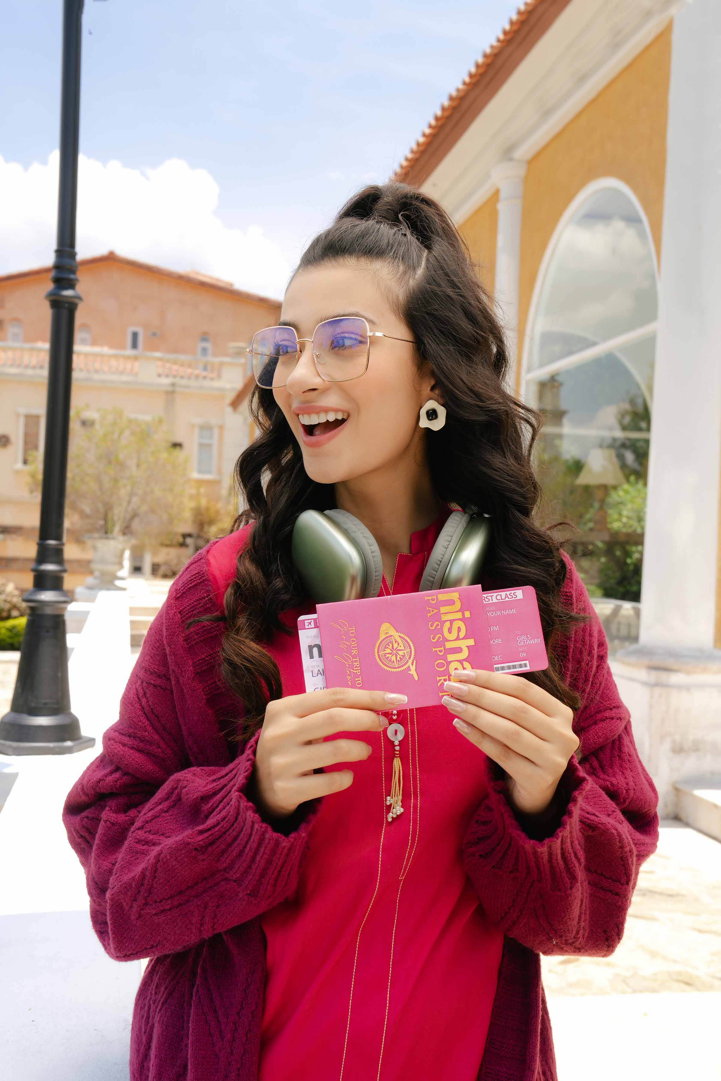 NishatUK - Brown Solids Satin 2-piece ready to wear Dress