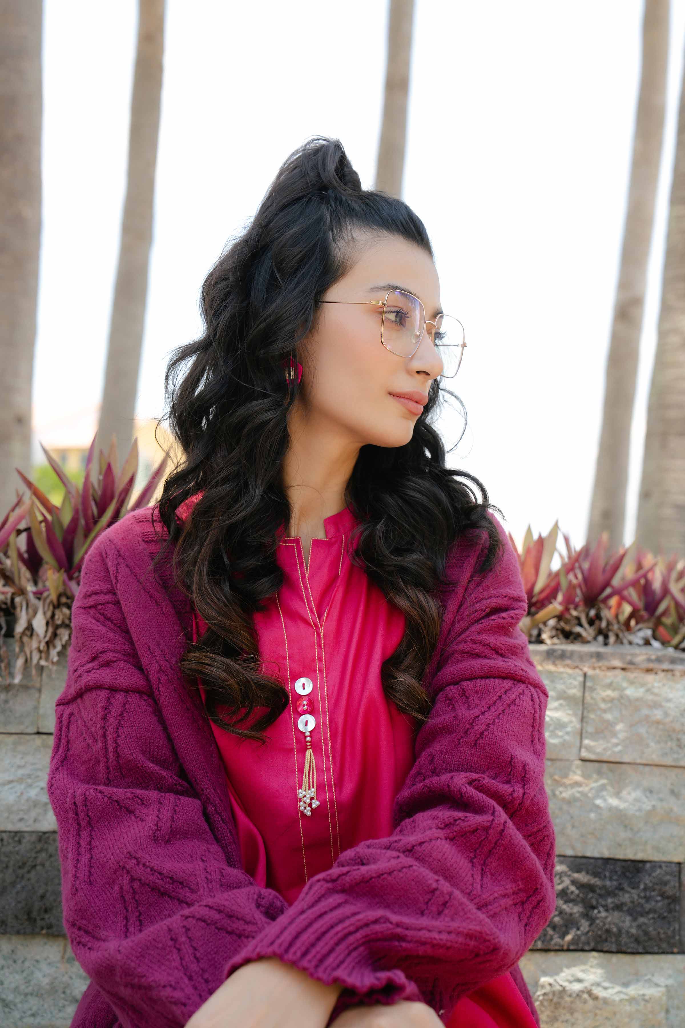 NishatUK - Brown Solids Satin 2-piece ready to wear Dress