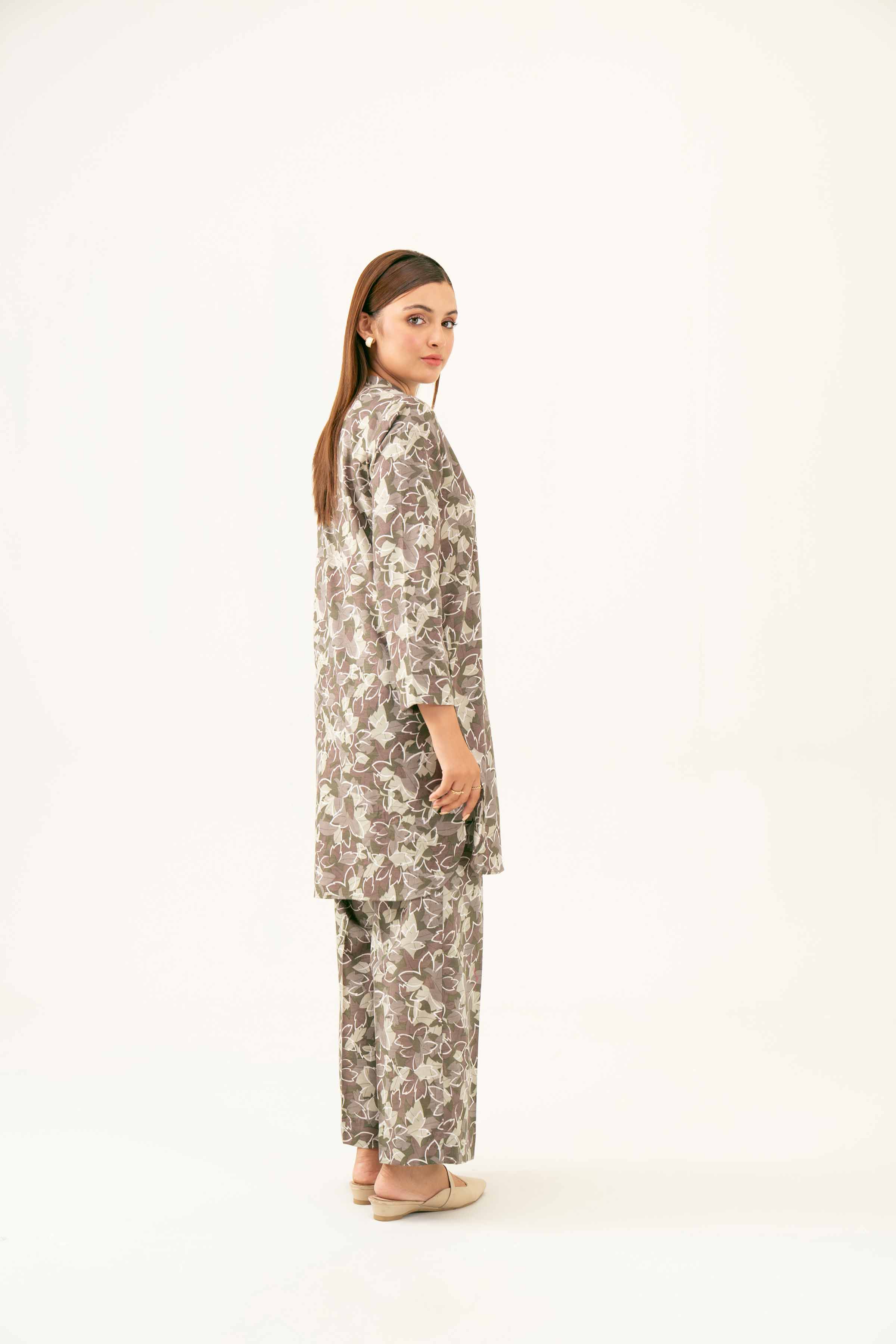 NishatUK - Brown Printed Karandi 2-piece ready to wear Dress