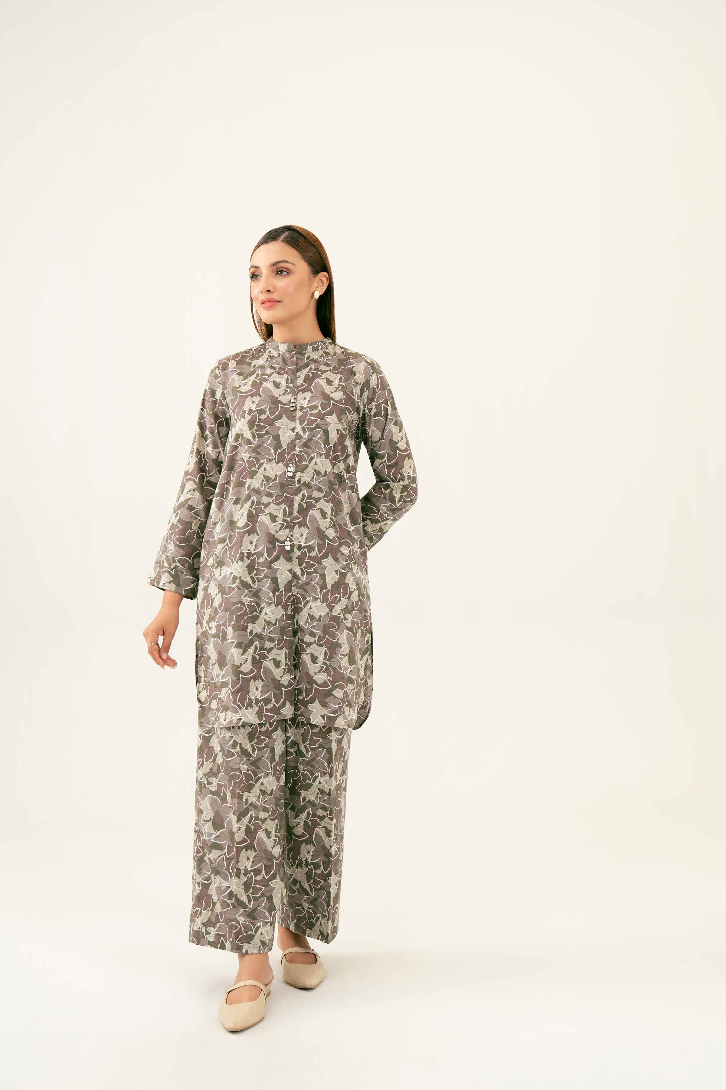NishatUK - Brown Printed Karandi 2-piece ready to wear Dress