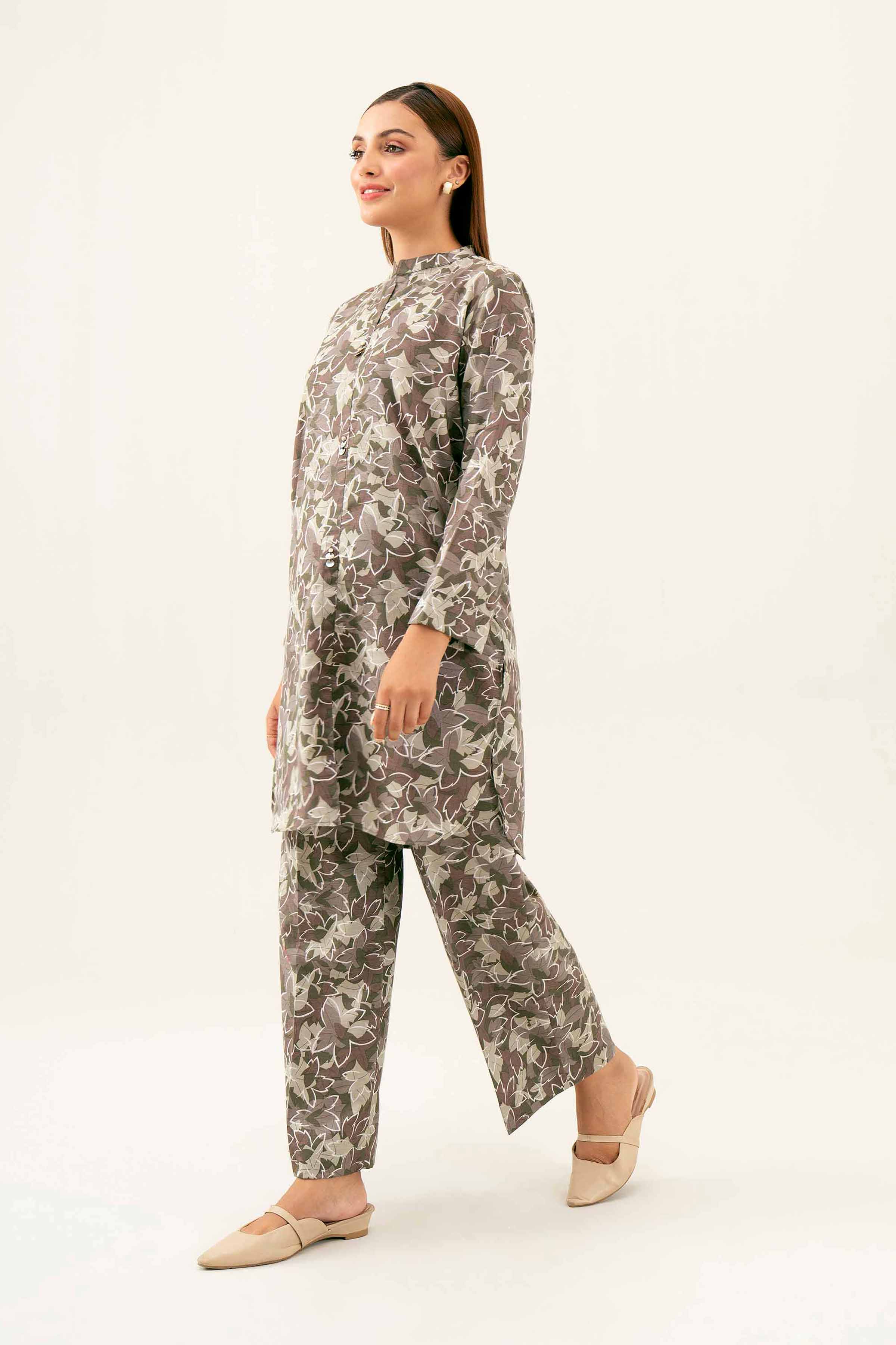 NishatUK - Brown Printed Karandi 2-piece ready to wear Dress