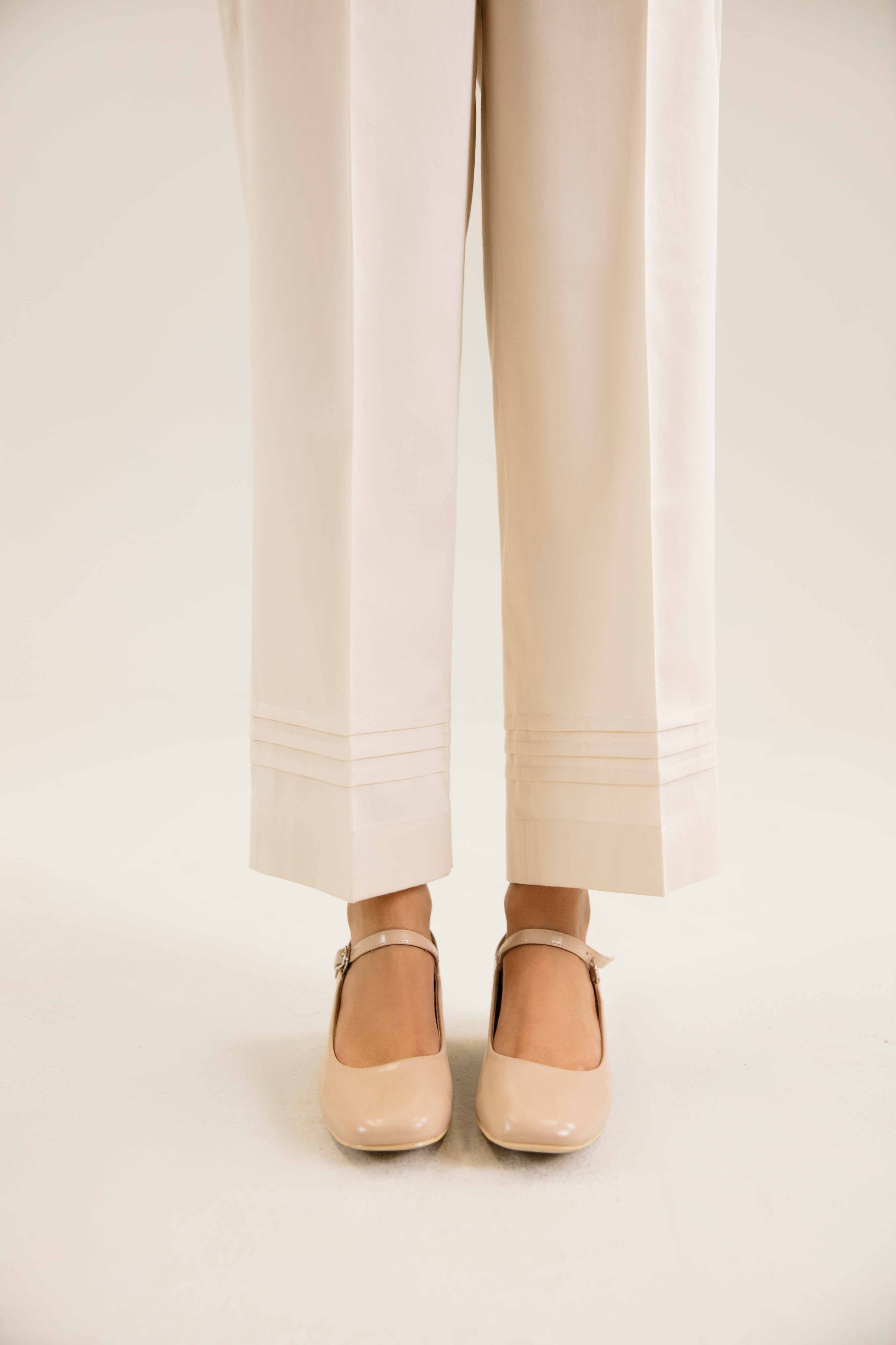 NishatUK - Brown Solids Satin 1-piece ready to wear Trouser