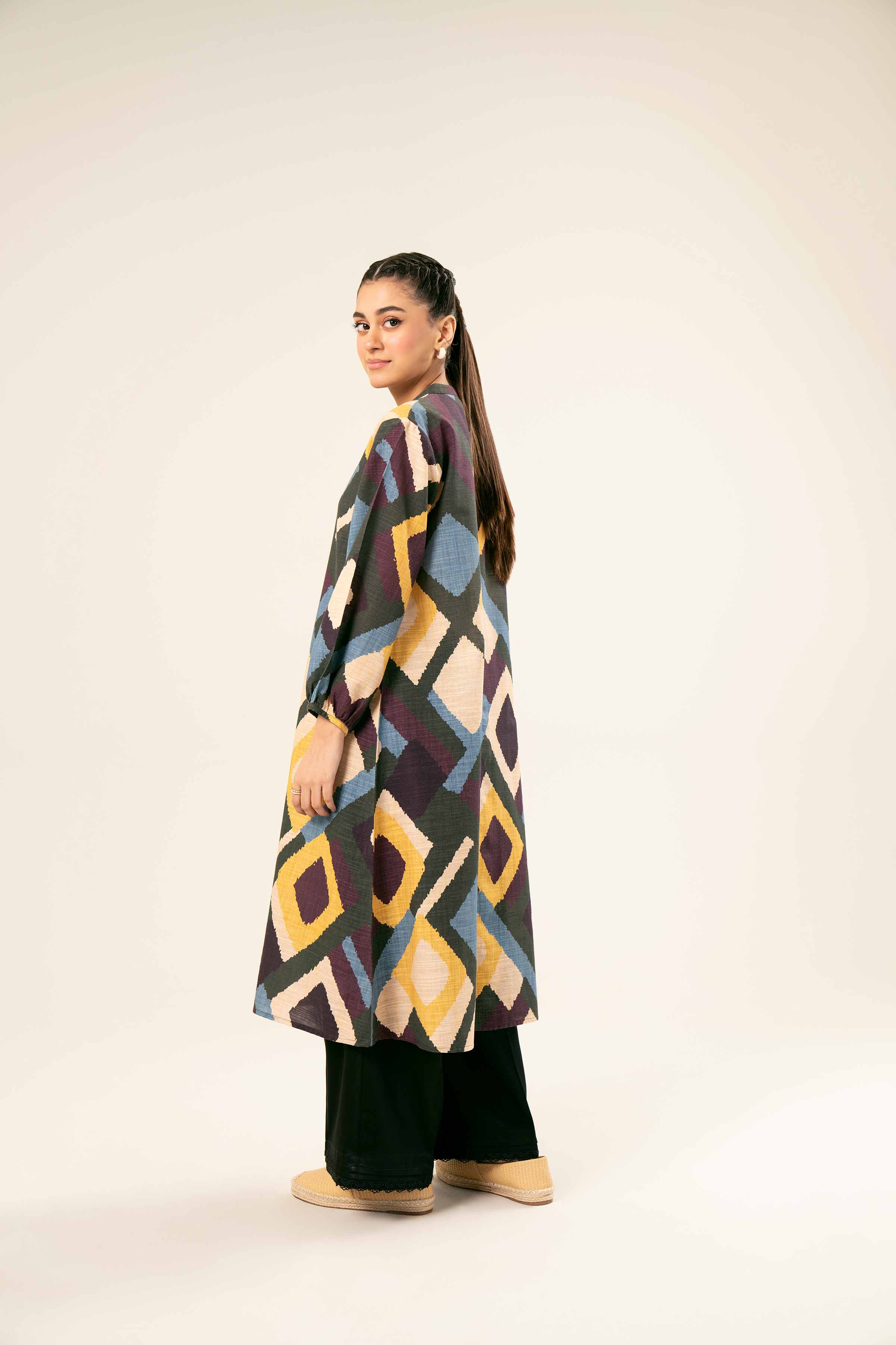 NishatUK - Multi Printed Khaddar 1-piece ready to wear Shirt