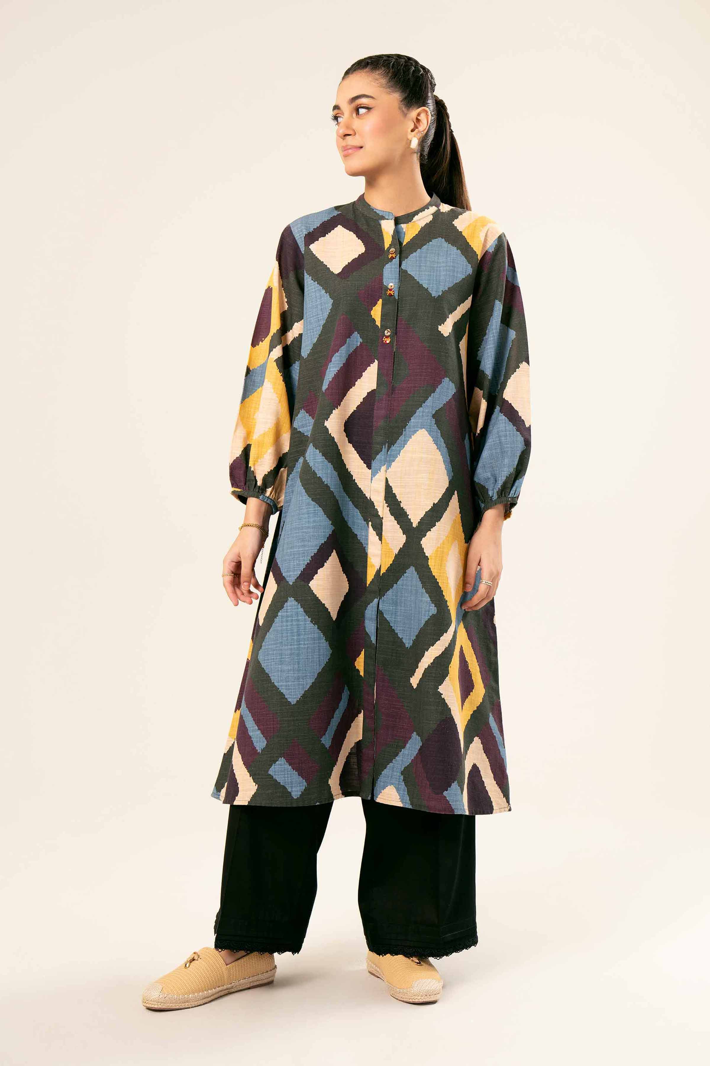 NishatUK - Multi Printed Khaddar 1-piece ready to wear Shirt