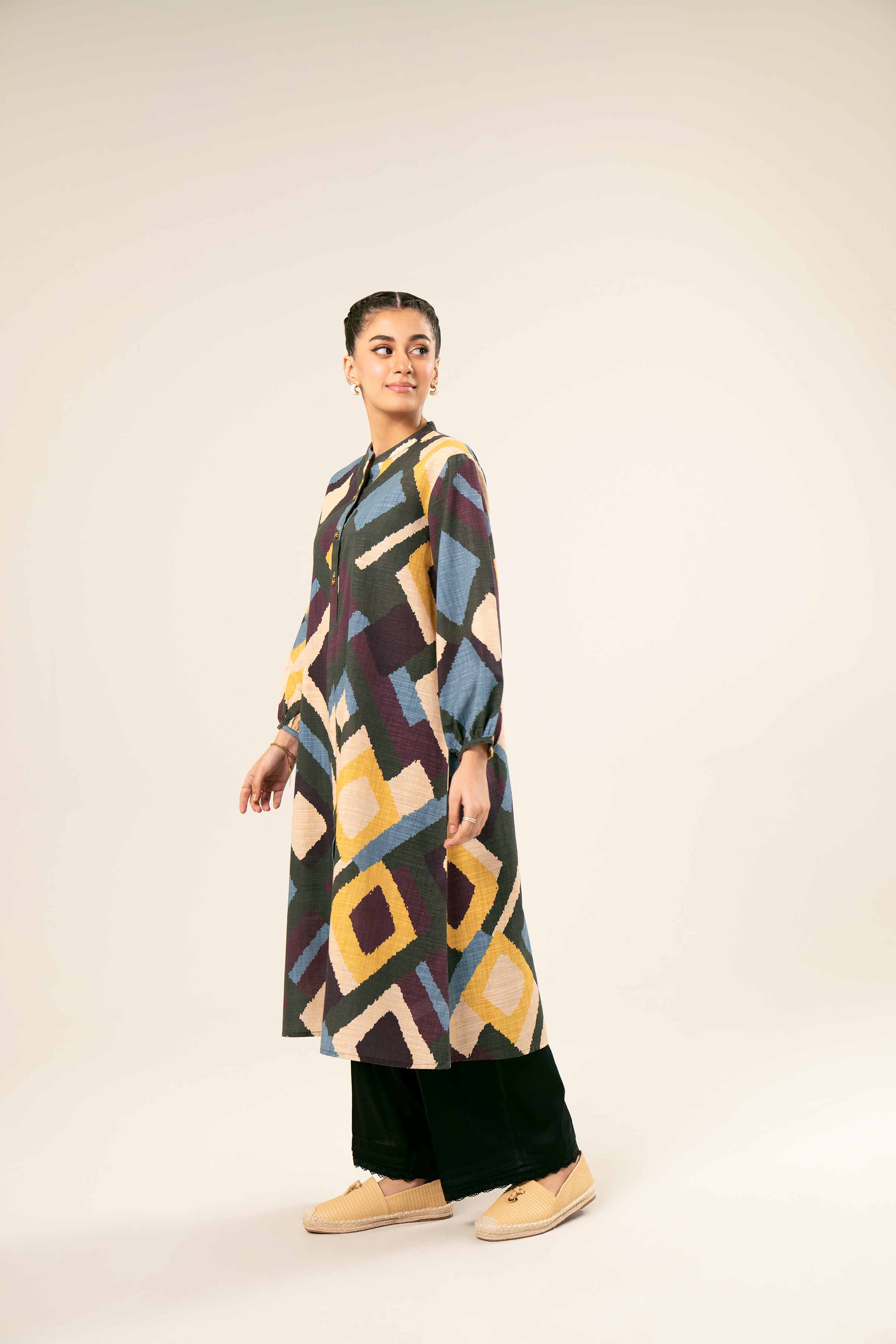 NishatUK - Multi Printed Khaddar 1-piece ready to wear Shirt