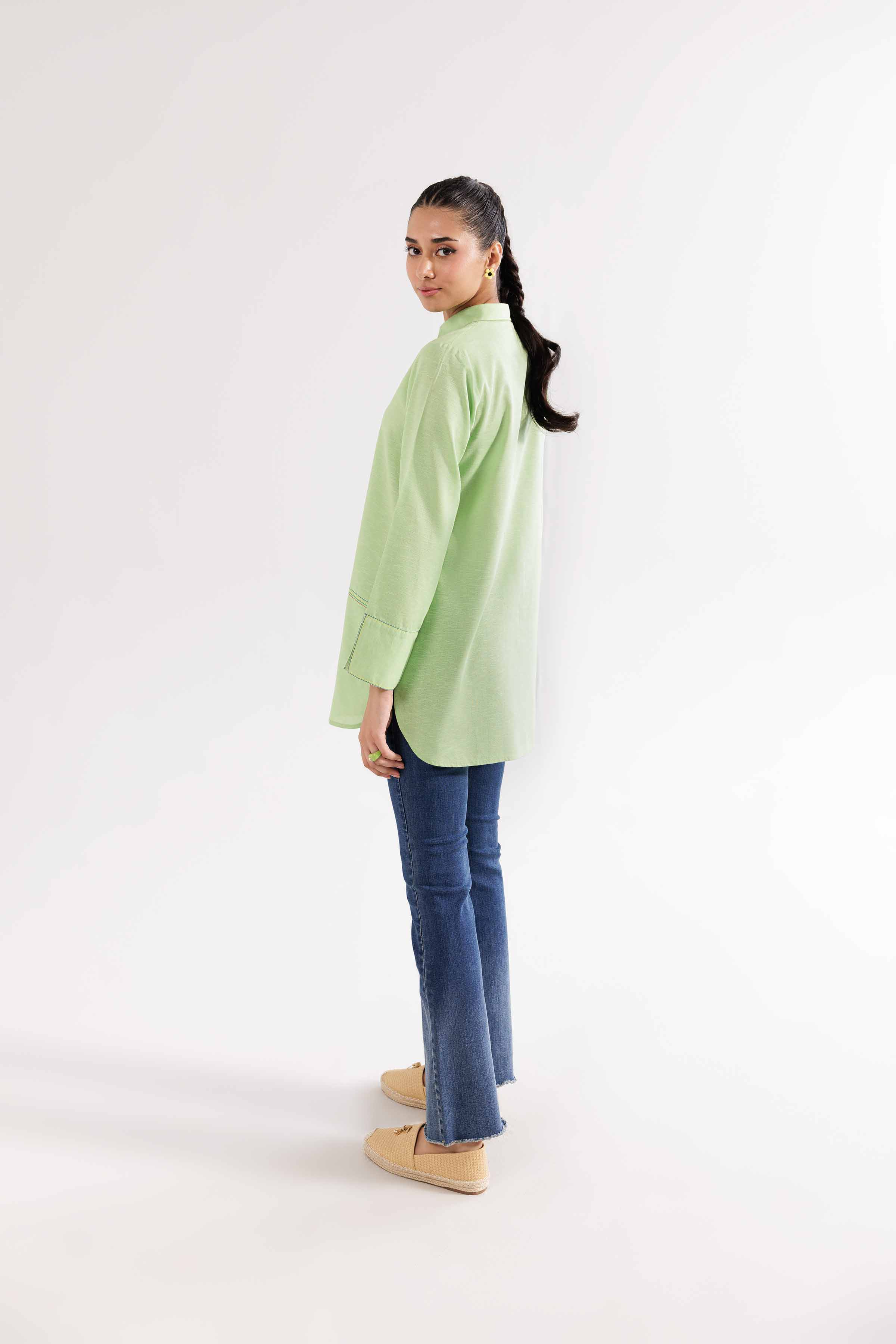 NishatUK - Pistachio Embroidered Karandi 1-piece ready to wear Tunic
