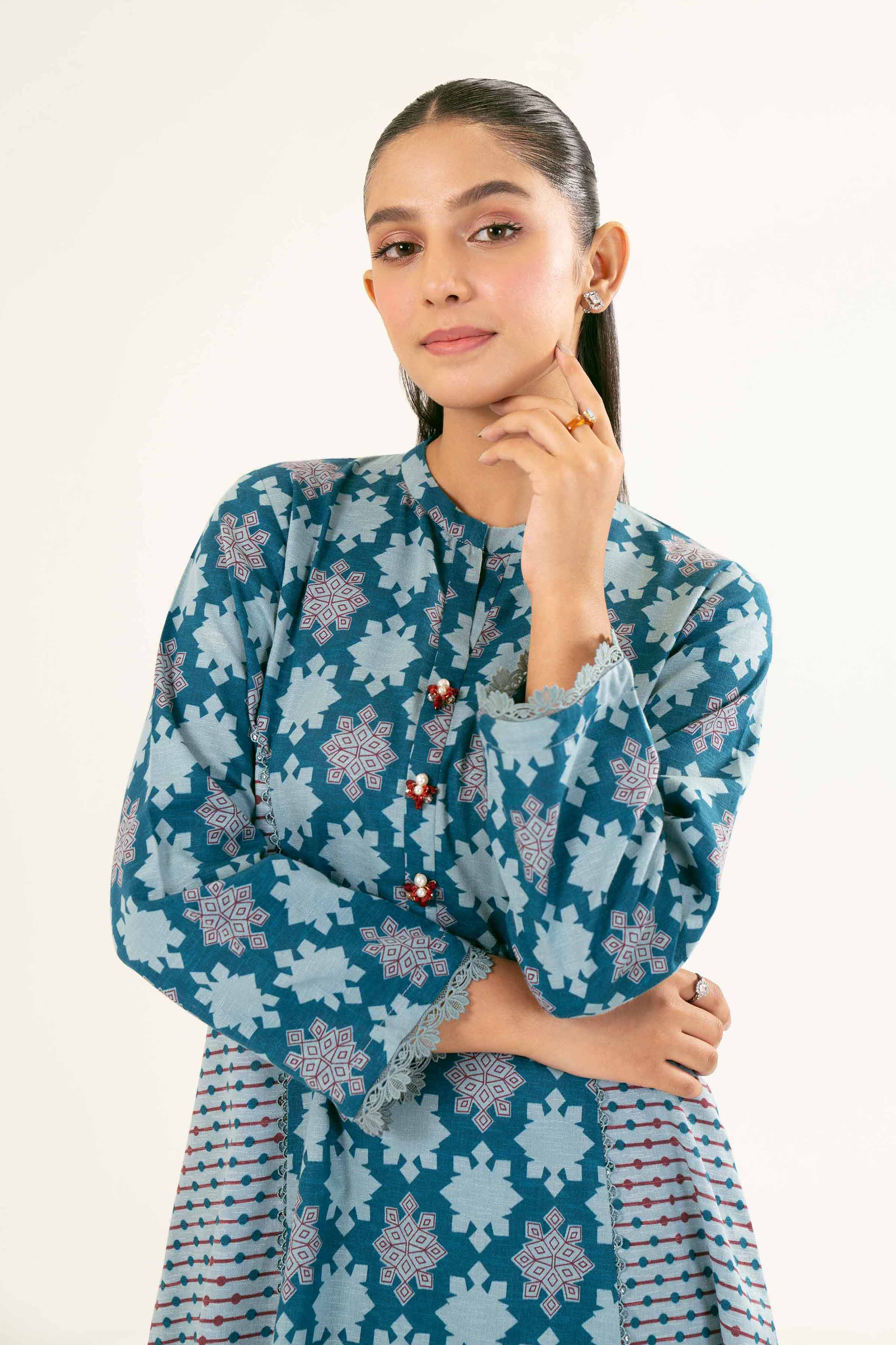 NishatUK - Brown Printed Karandi 2-piece ready to wear Dress