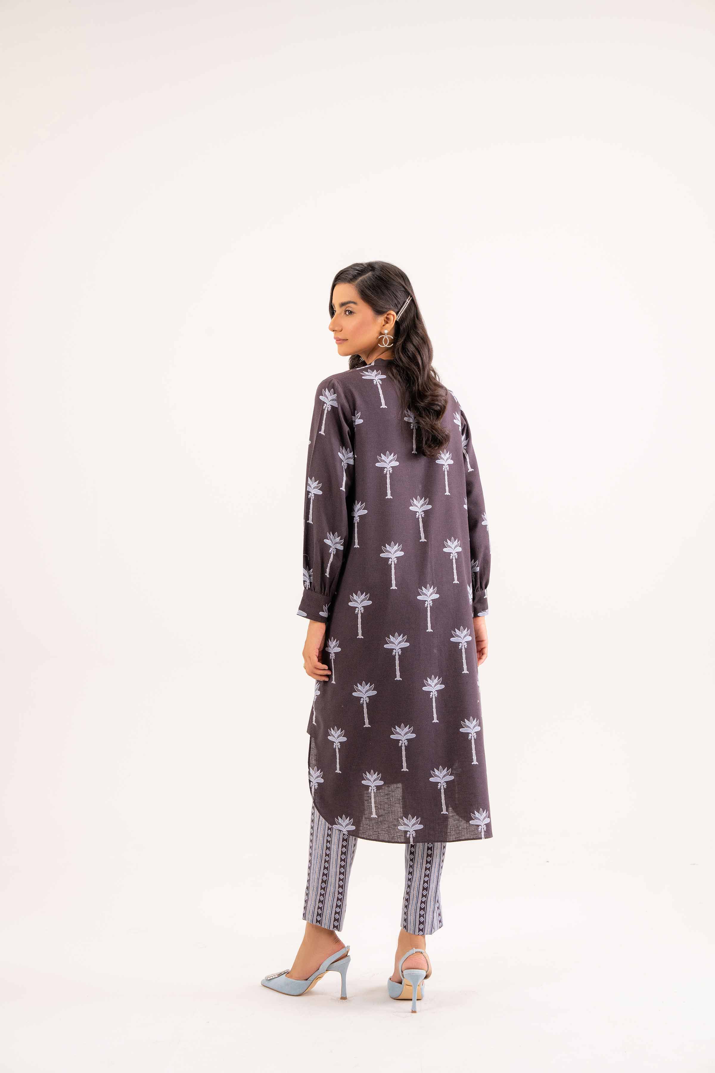 NishatUK - Brown Printed Karandi 2-piece ready to wear Dress