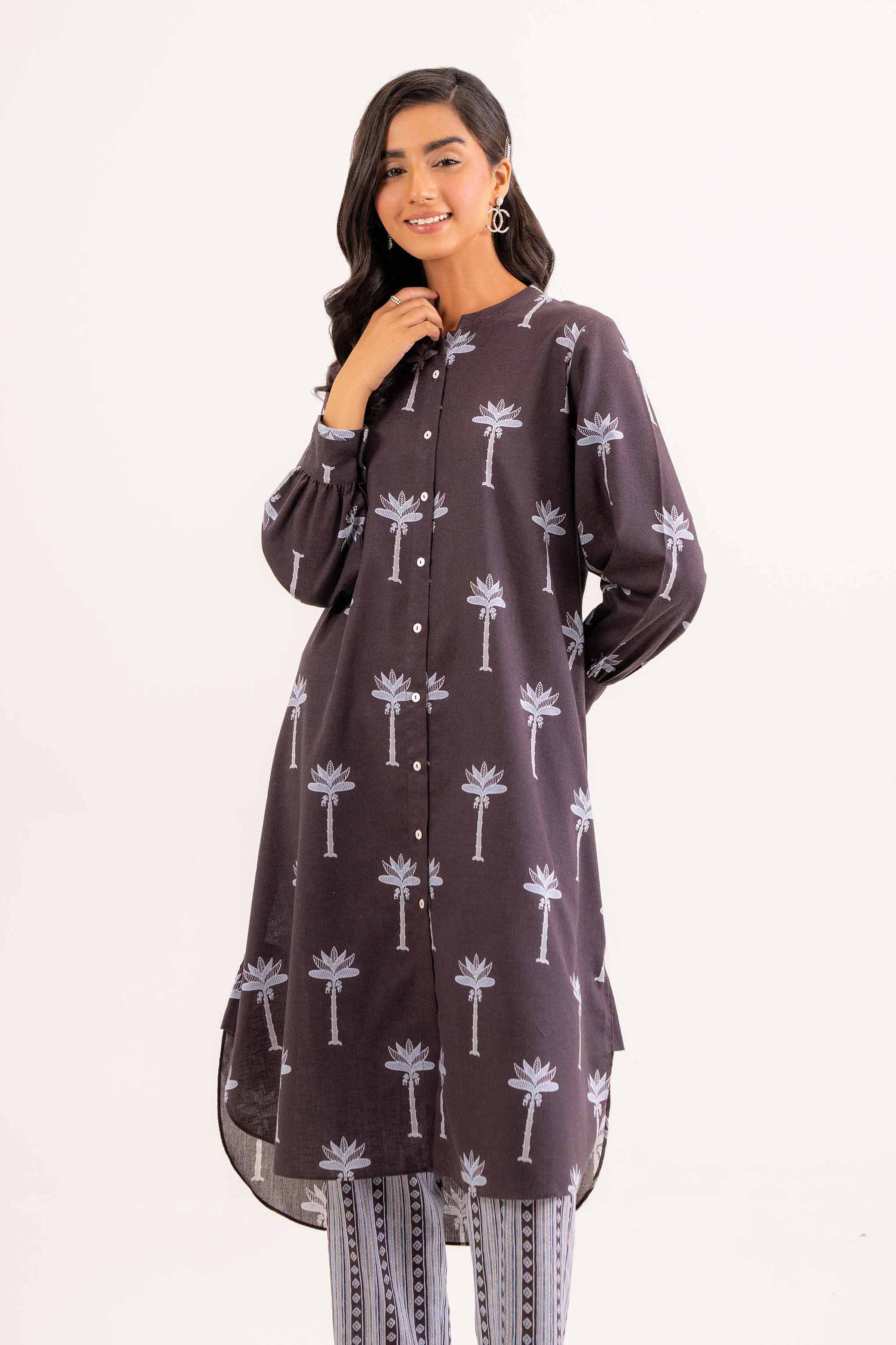 NishatUK - Brown Printed Karandi 2-piece ready to wear Dress