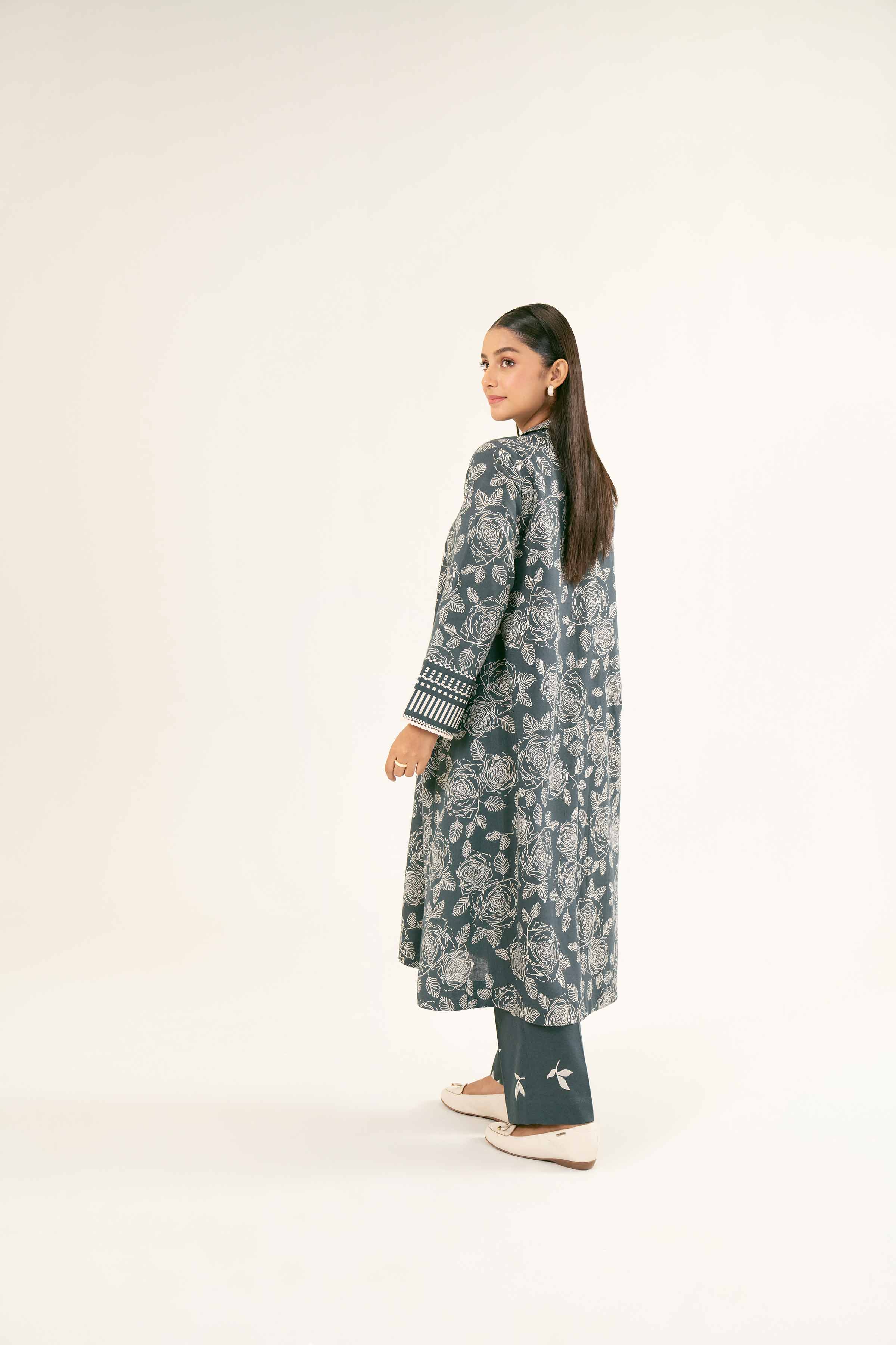 NishatUK - Brown Printed Karandi 2-piece ready to wear Dress