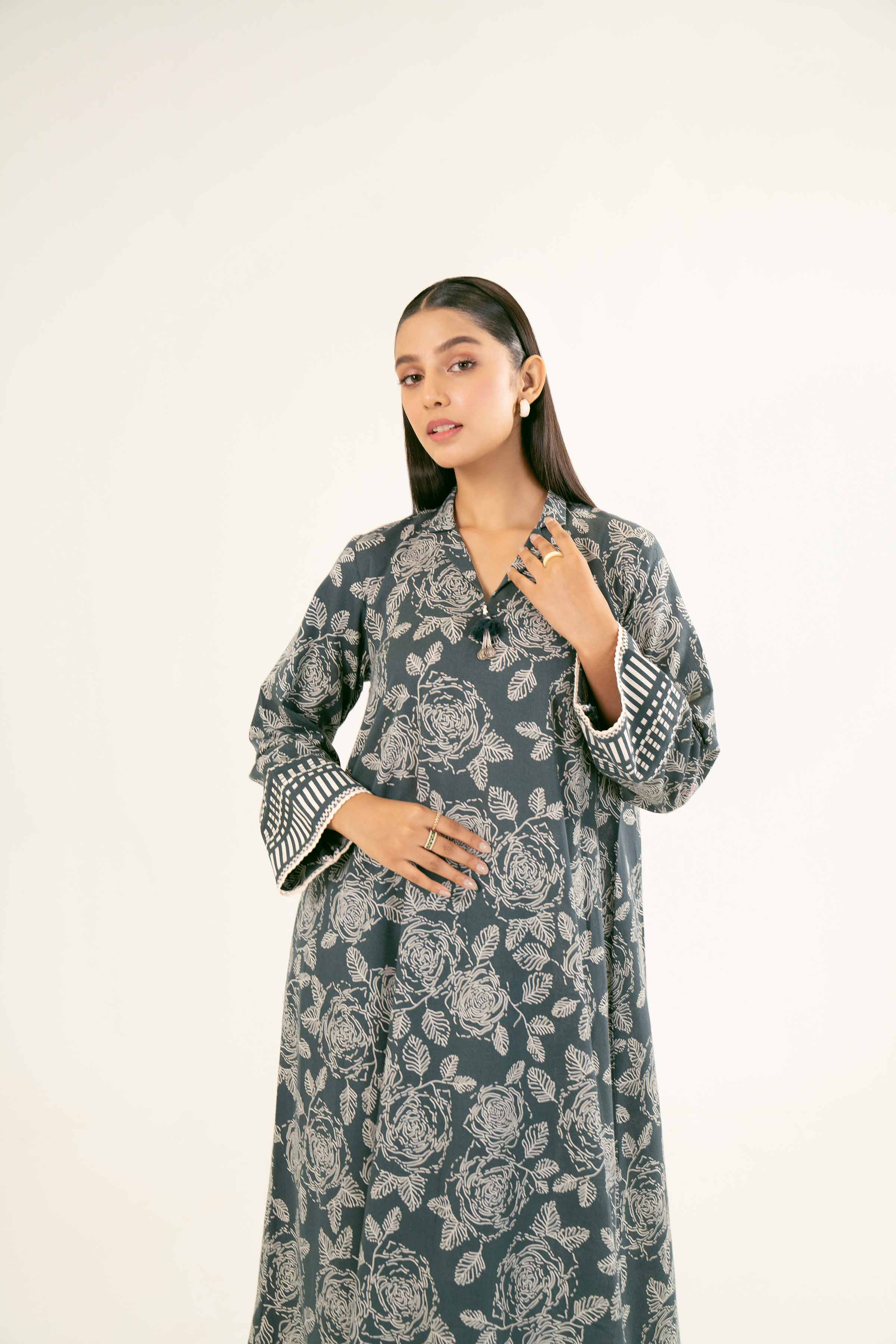 NishatUK - Brown Printed Karandi 2-piece ready to wear Dress