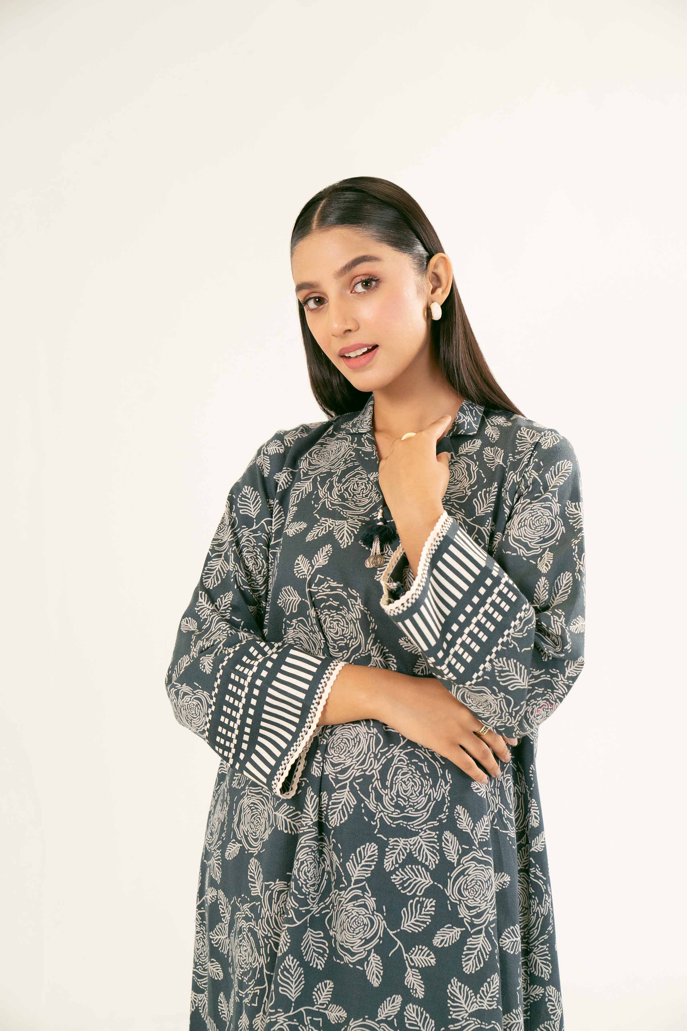 NishatUK - Brown Printed Karandi 2-piece ready to wear Dress