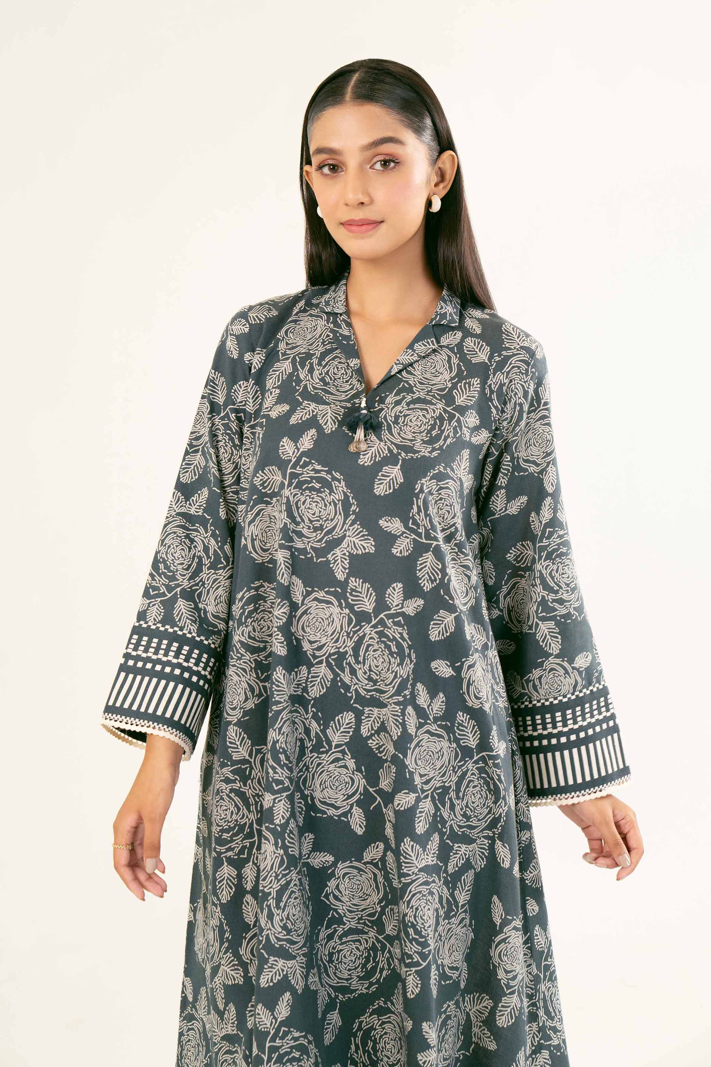 NishatUK - Brown Printed Karandi 2-piece ready to wear Dress