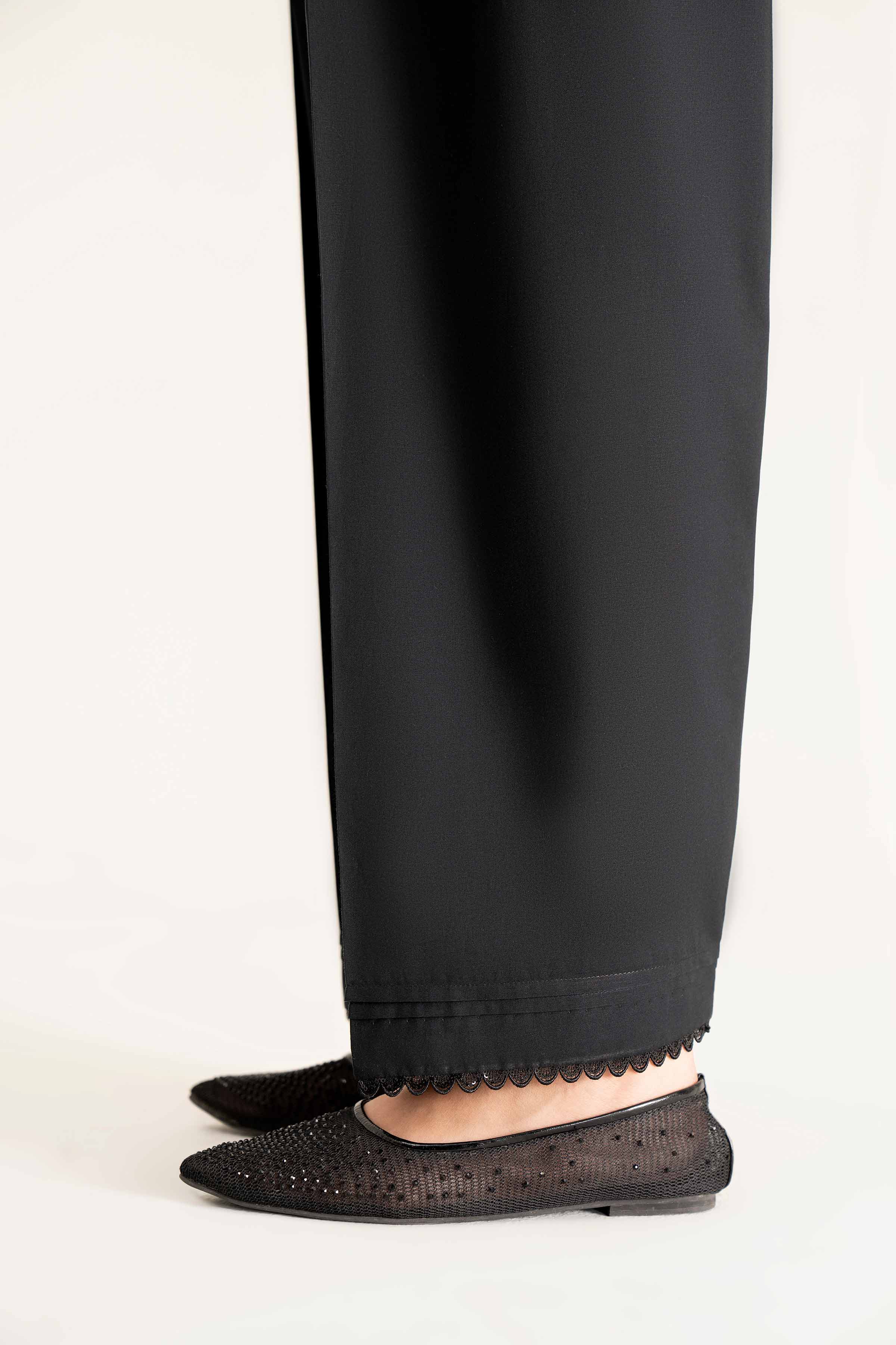 NishatUK - Black Embroidered Cambric 1-piece ready to wear Trouser