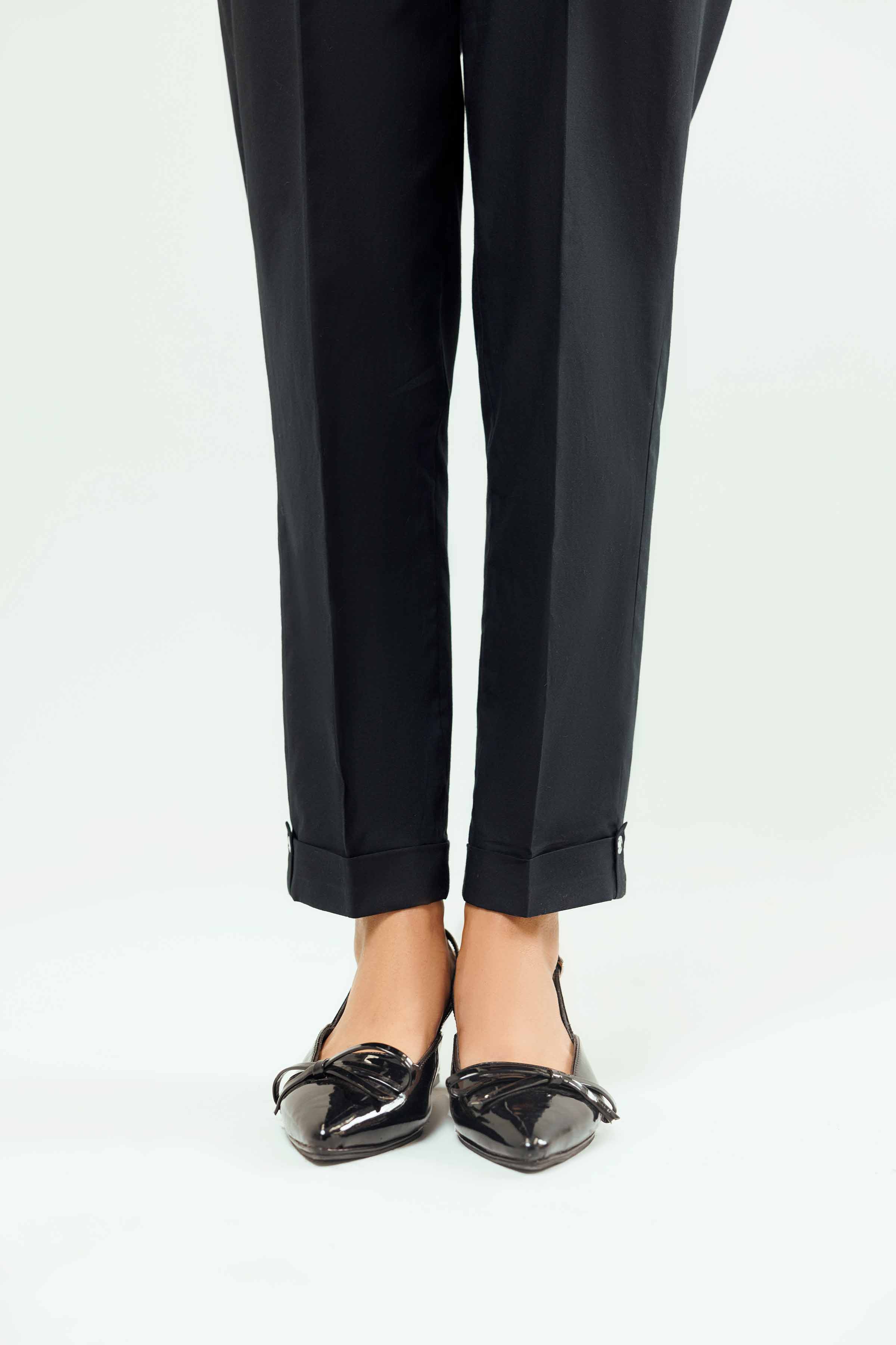 NishatUK - Black Embroidered Cambric 1-piece ready to wear Trouser
