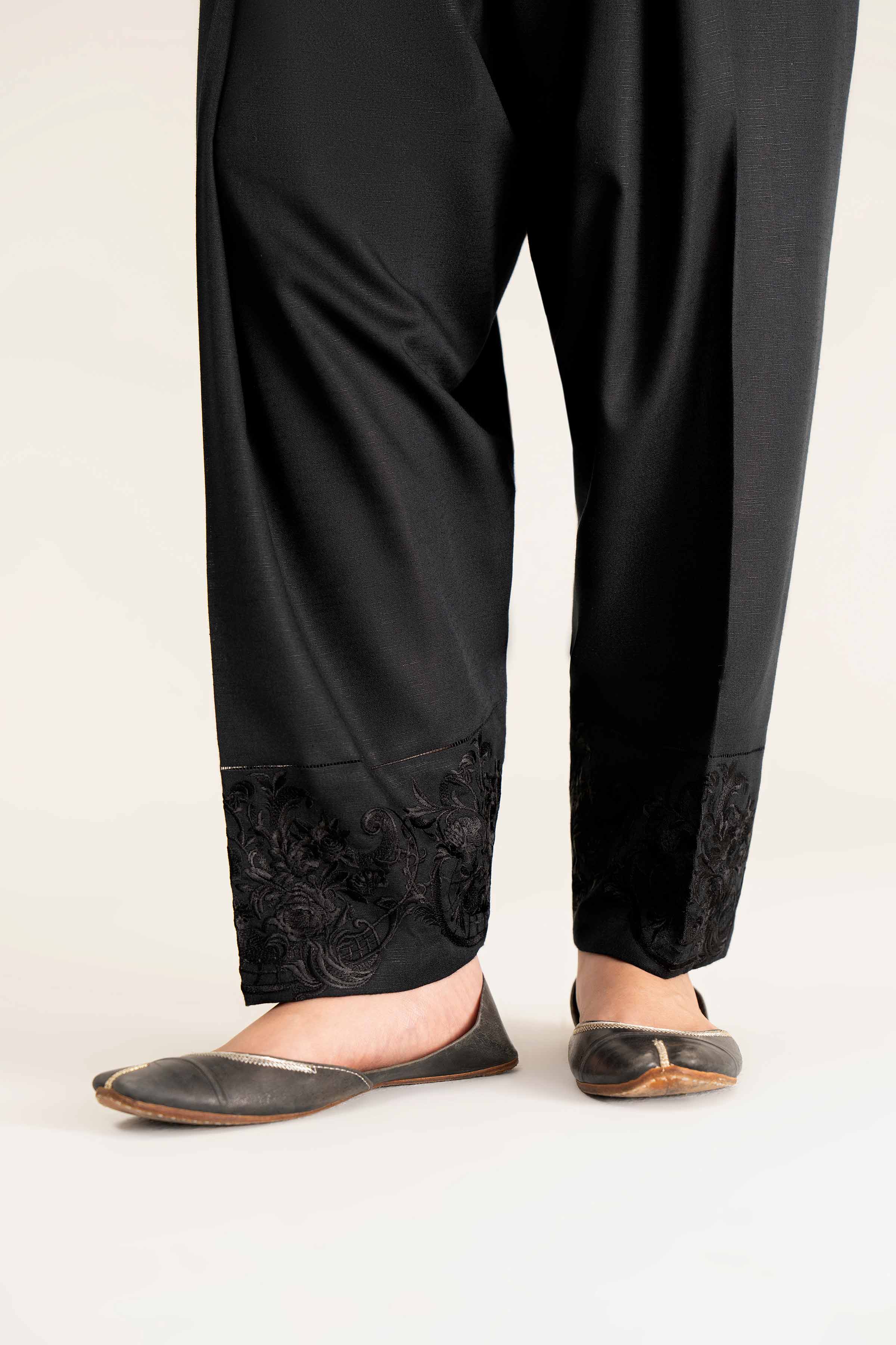 NishatUK - Black Solids Karandi 1-piece ready to wear Shalwar