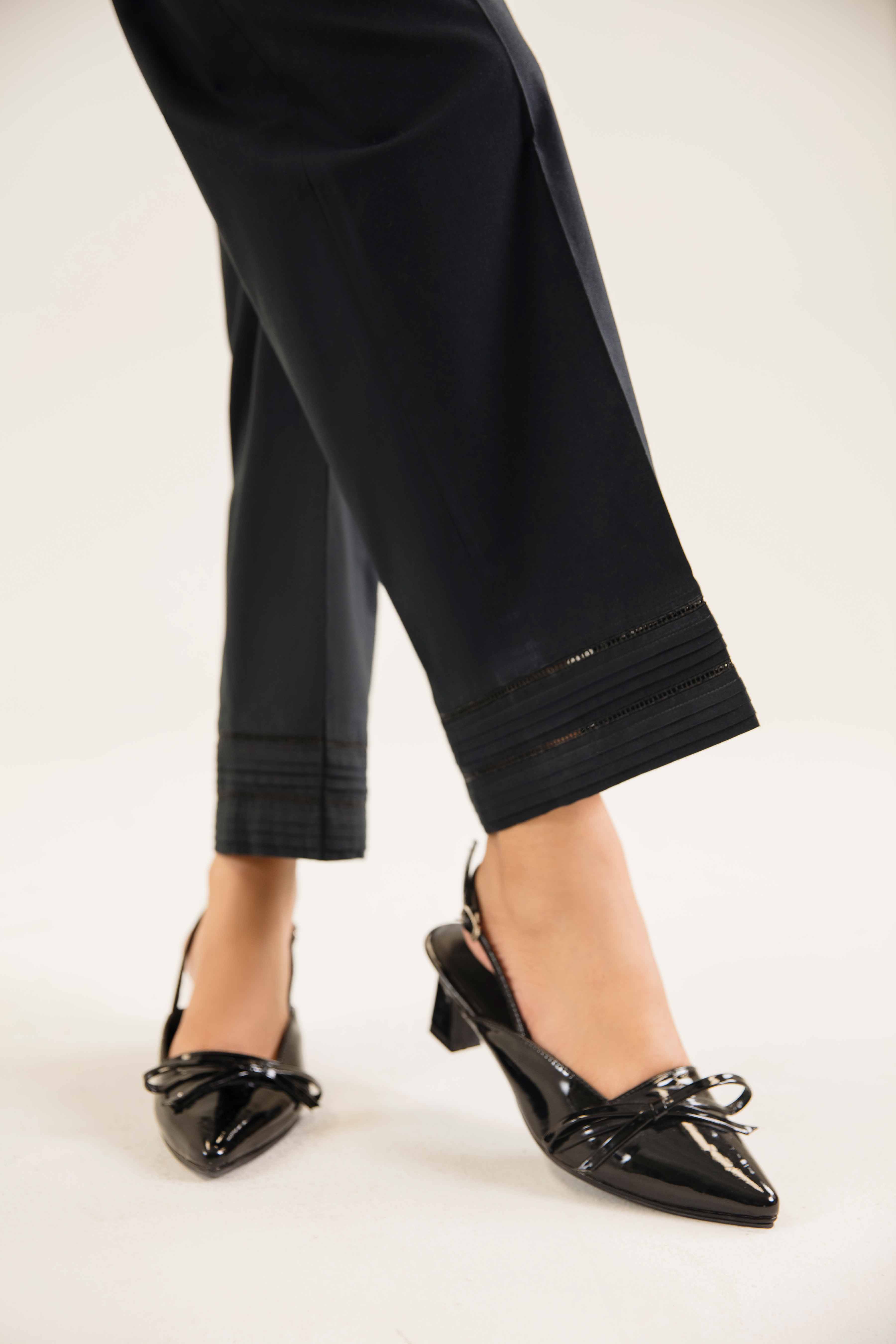 NishatUK - Black Solids Cambric 1-piece ready to wear Trouser