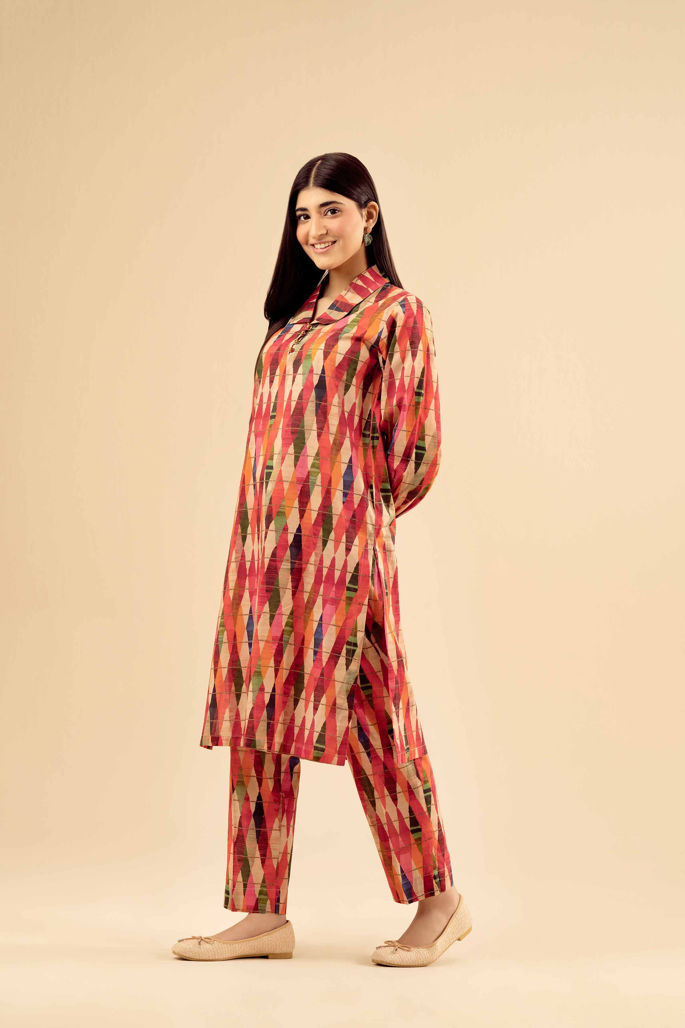 NishatUK - Multi Printed Cambric 2-piece ready to wear Dress