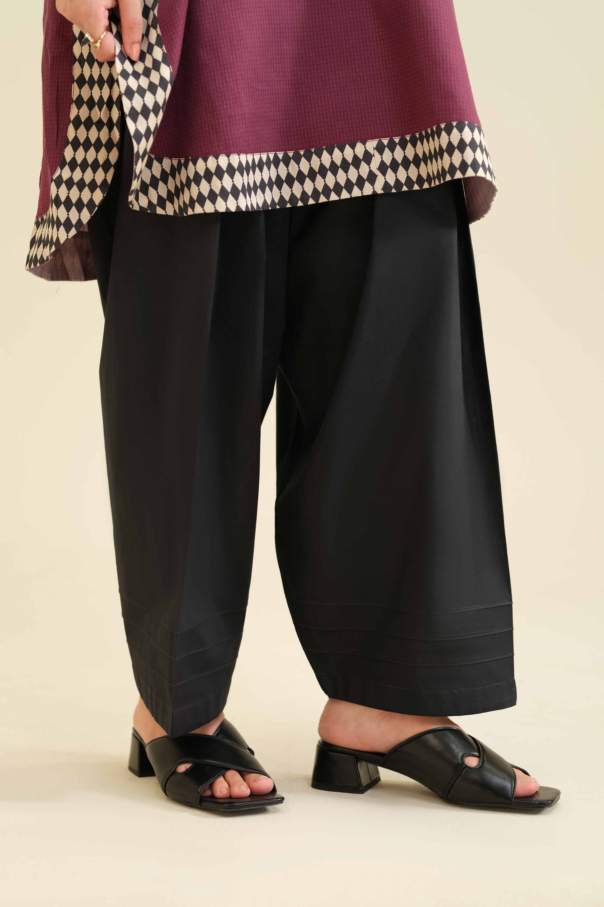 NishatUK - Black Solids Cambric 1-piece ready to wear Shalwar