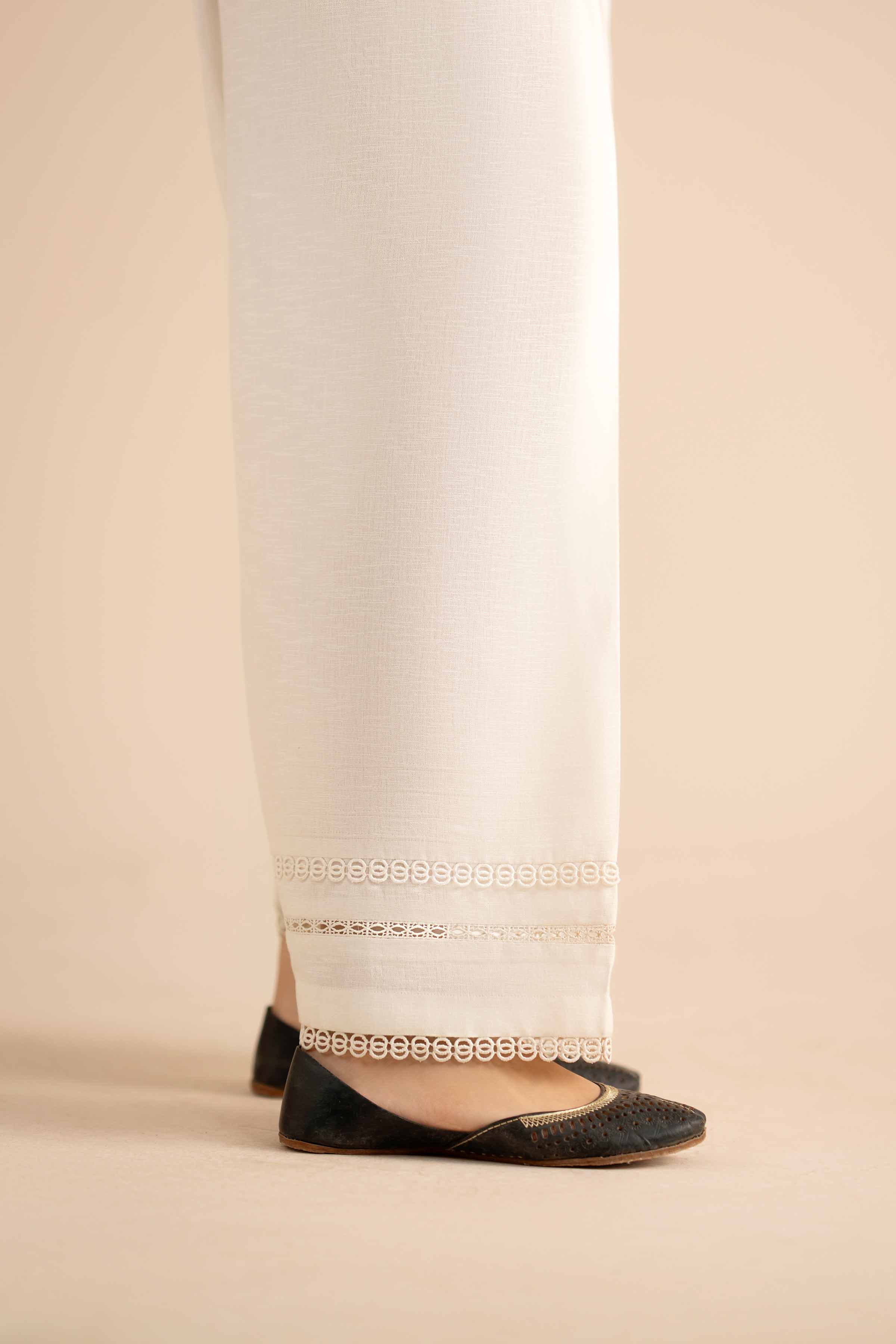 NishatUK - White Solids Cambric 1-piece ready to wear Shalwar