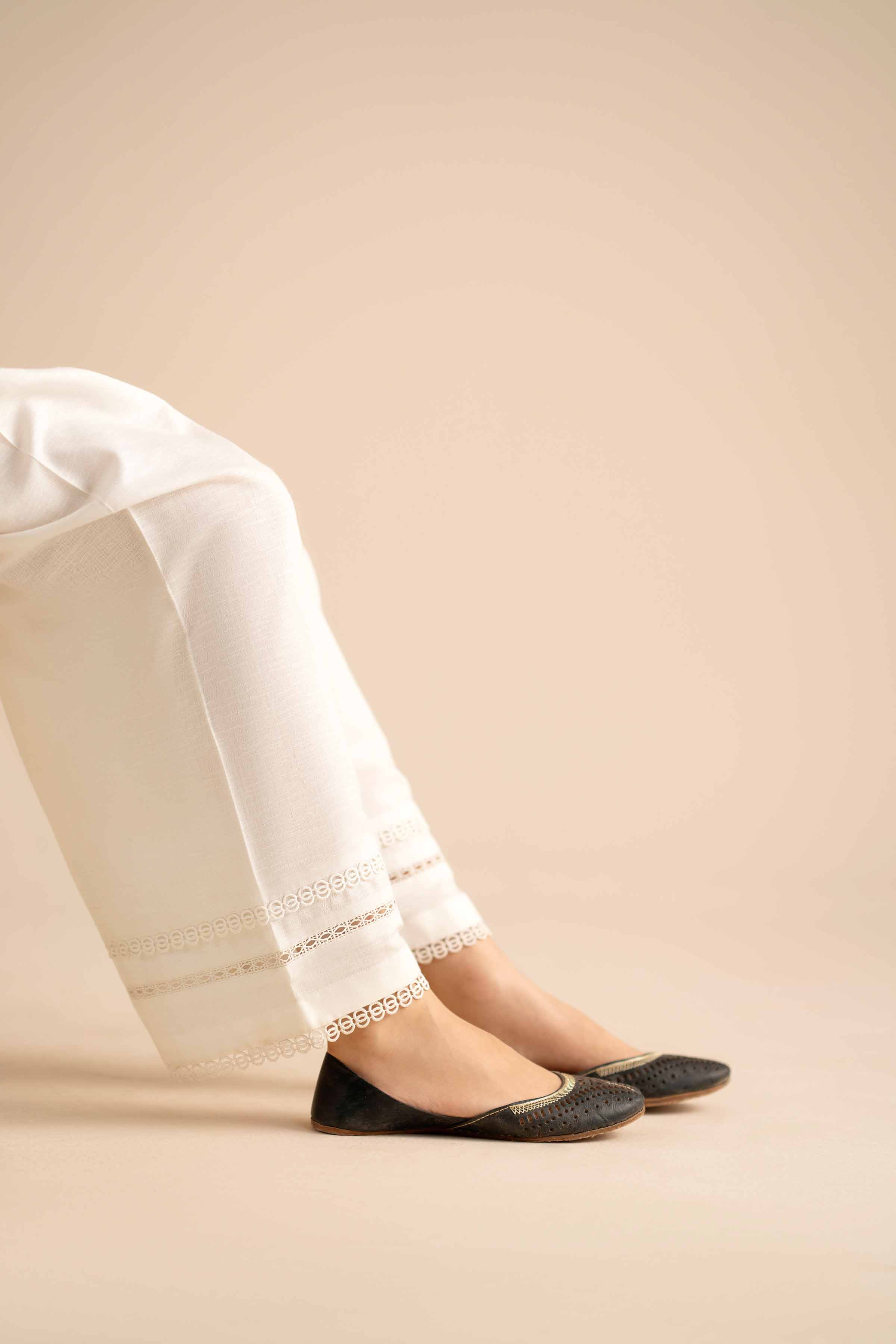 NishatUK - White Solids Cambric 1-piece ready to wear Shalwar