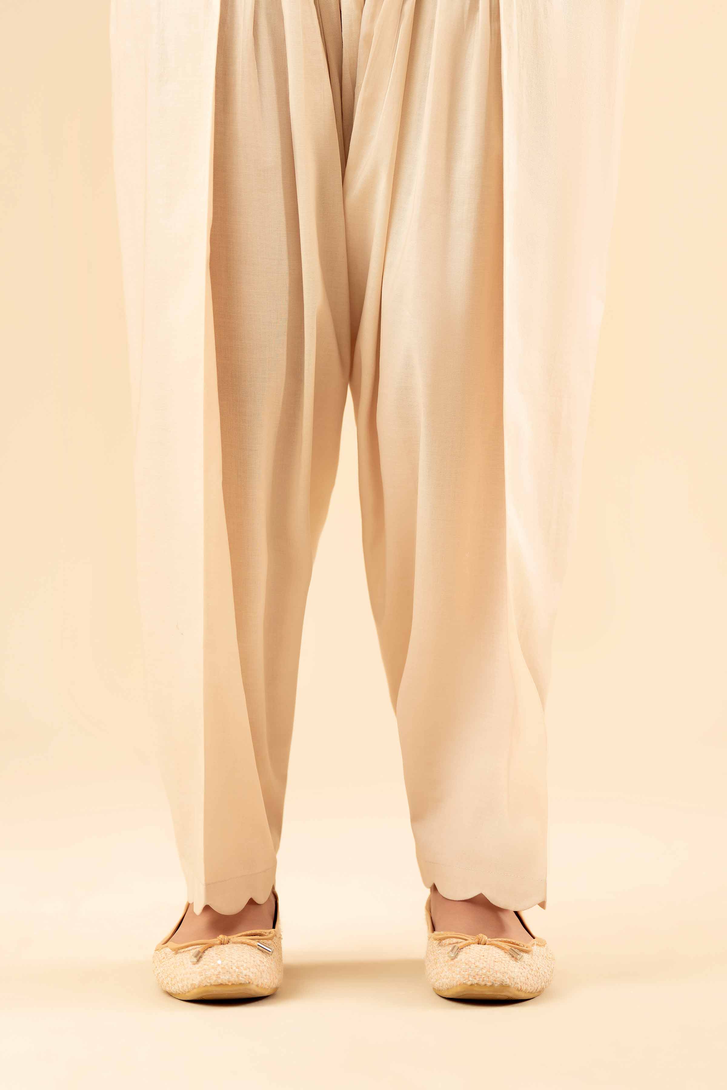 NishatUK - Off White Solids Cambric 1-piece ready to wear Shalwar