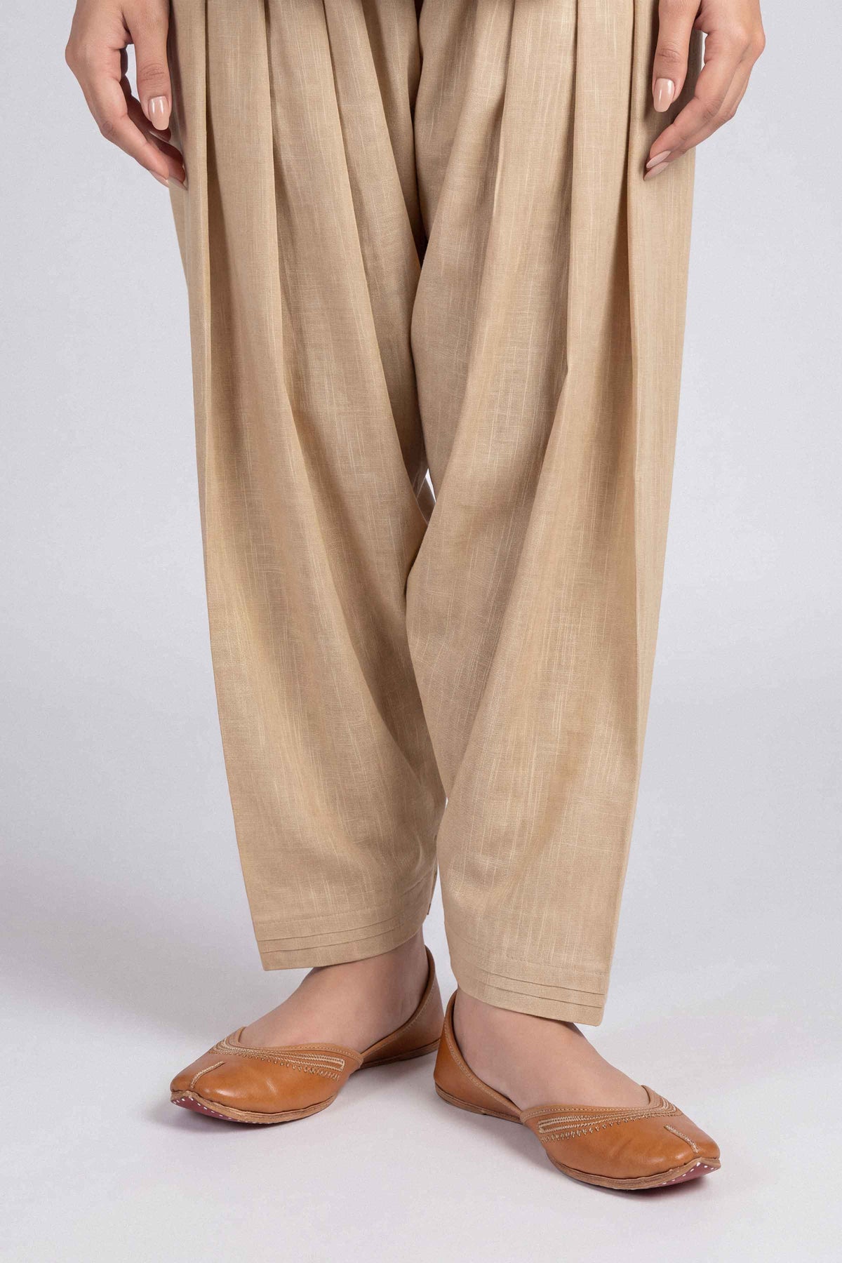 Nishat UK - Beige Solids Karandi 1 Piece ready to wear shalwar