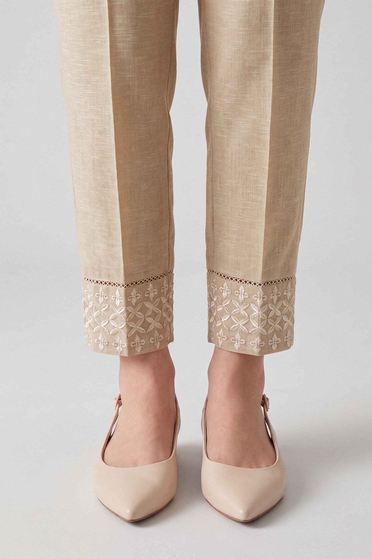 Nishat UK - Beige Embroidered Karandi 1 Piece ready to wear
