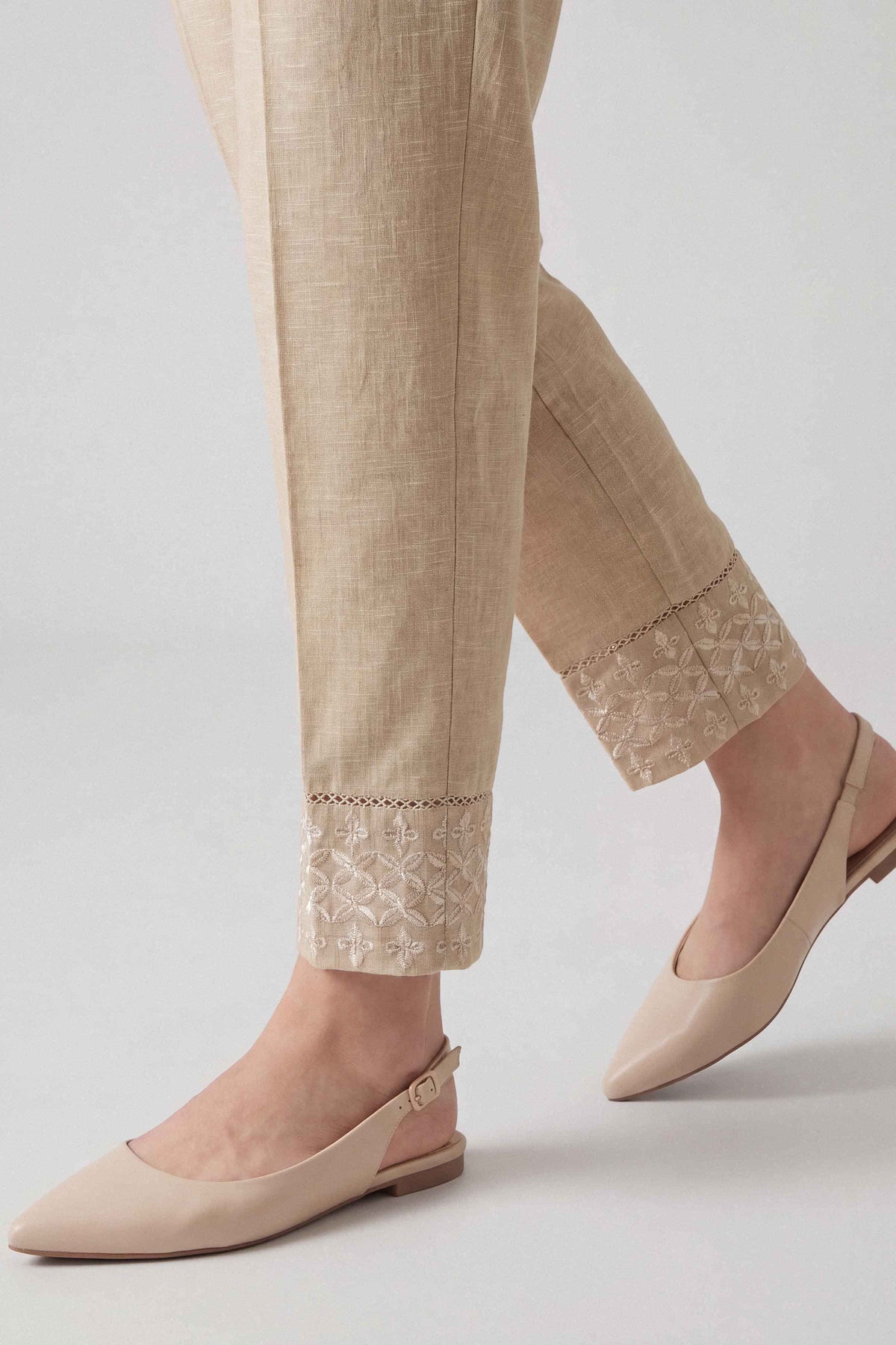 Nishat UK - Beige Embroidered Karandi 1 Piece ready to wear