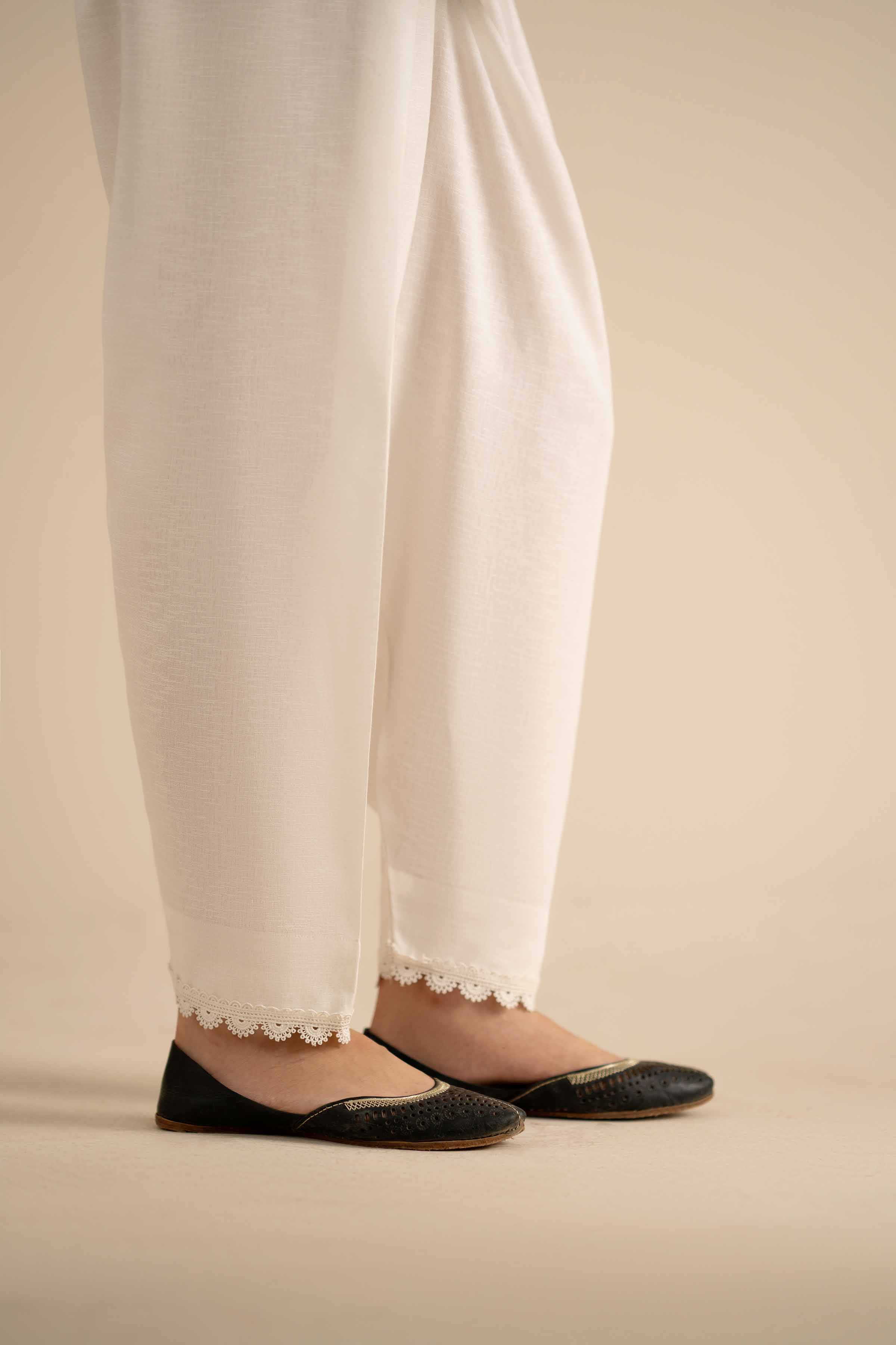 NishatUK - White Solids Karandi 1-piece ready to wear Shalwar